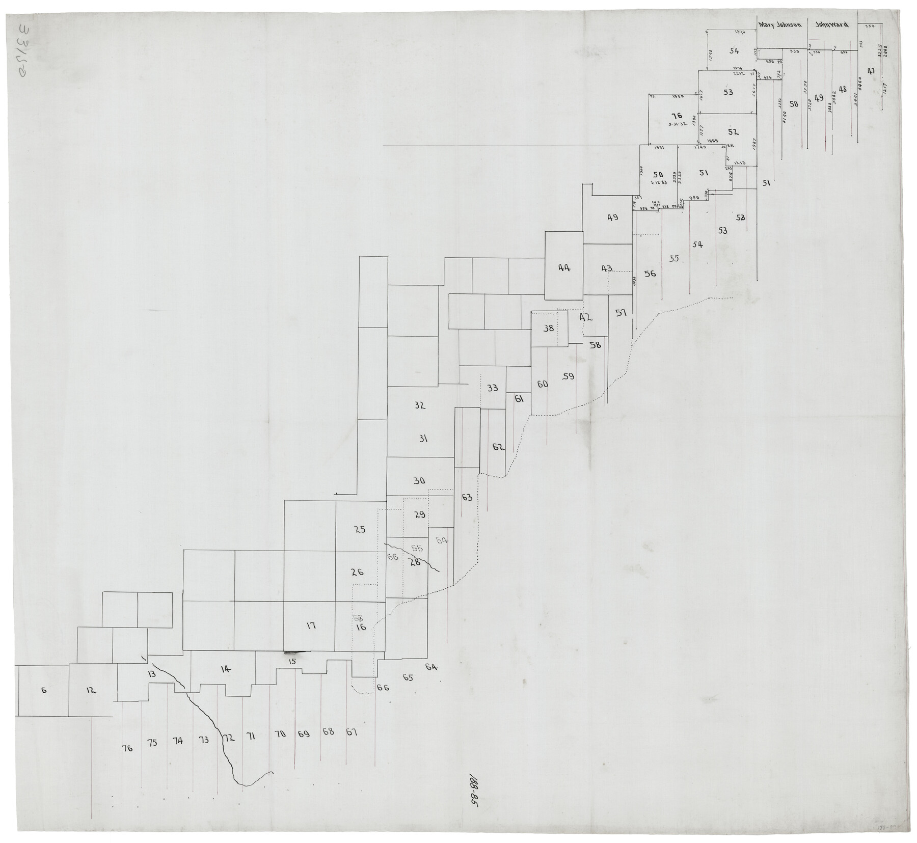 91807, [Sections 47-76 and part of Block 3], Twichell Survey Records