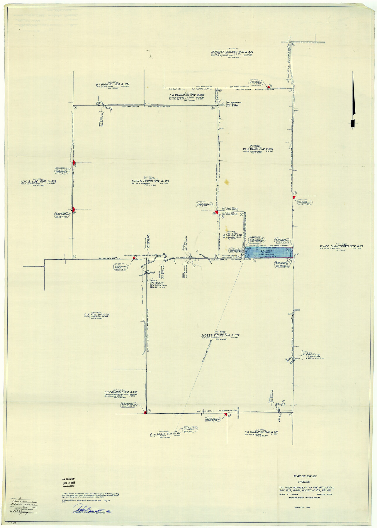 9182, Houston County Rolled Sketch 6, General Map Collection