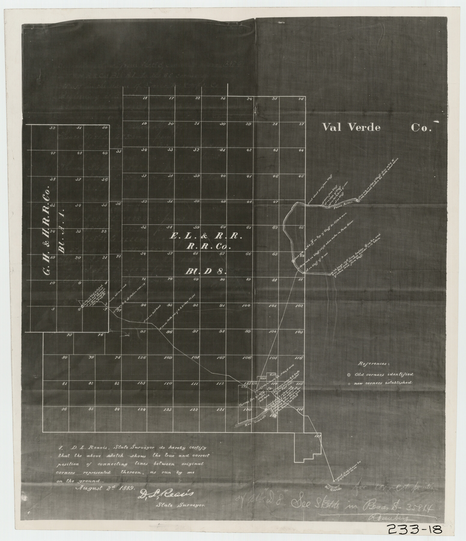 91862, [E. L. & R. R. RR. Co. Block D8 and vicinity], Twichell Survey Records