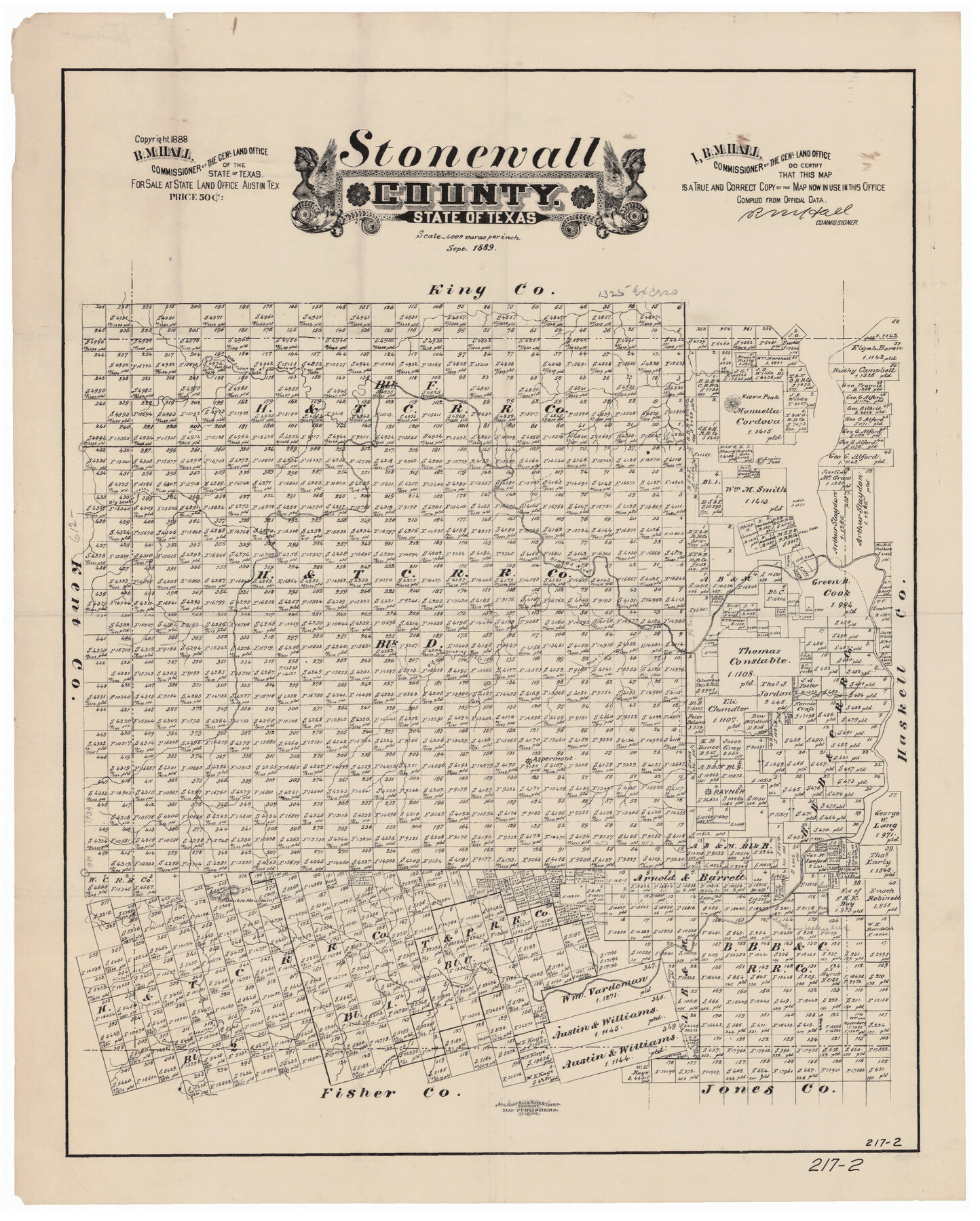 91883, Stonewall County, Twichell Survey Records