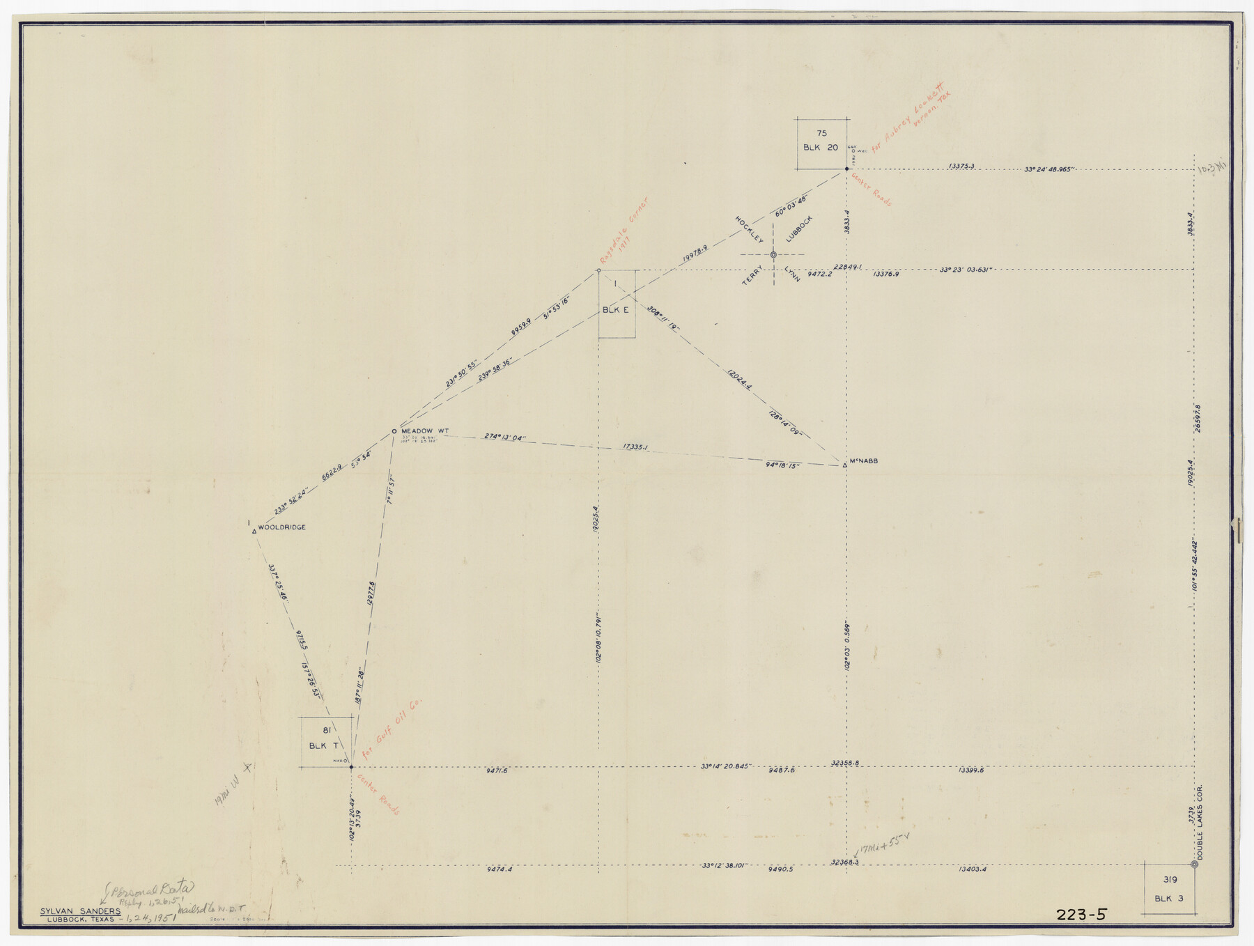 91938, [Sketch showing Connecting Lines], Twichell Survey Records