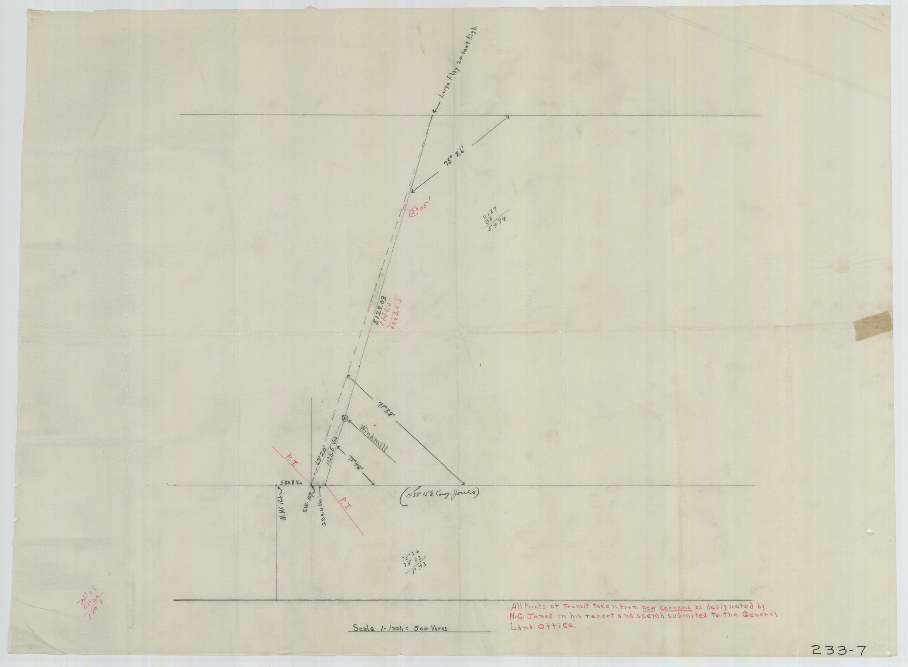 91945, Working Sketch in Pecos Co. [now Val Verde and Terrell Counties] / [Connecting Lines], Twichell Survey Records