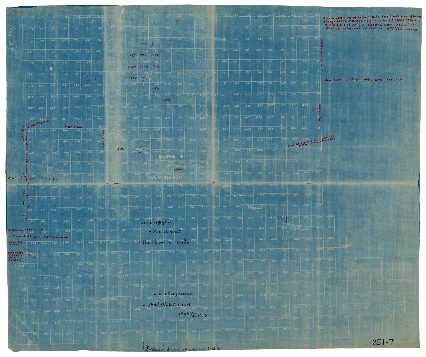 92001, [Map showing Jno. H. Gibson Block D], Twichell Survey Records