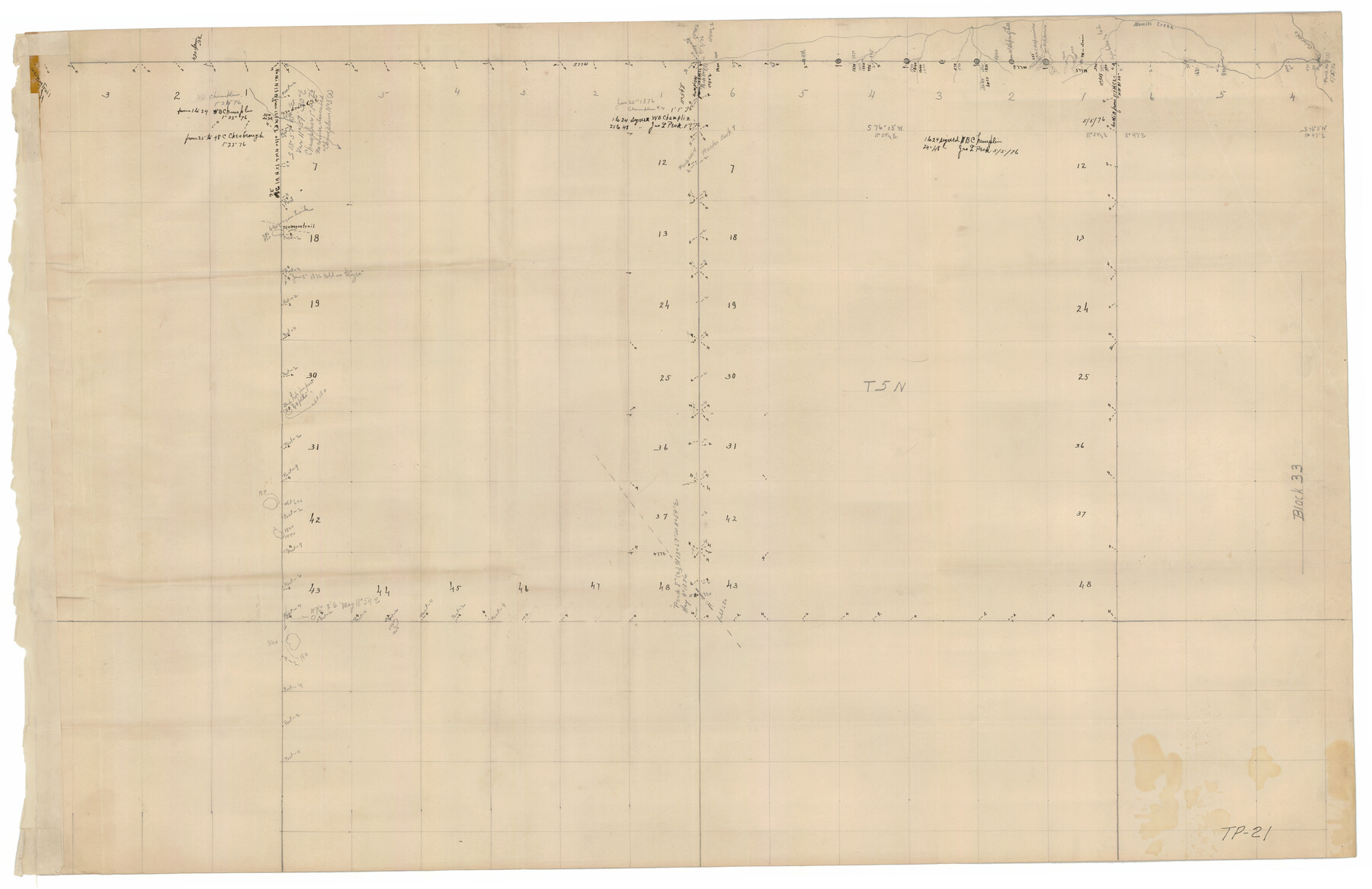 92029, [Blocks 33-35, Township 5N], Twichell Survey Records