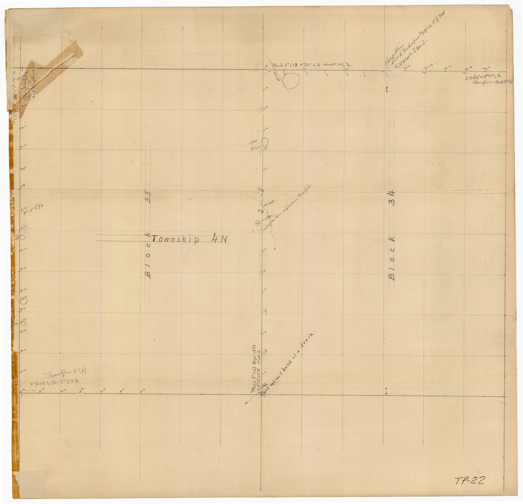 92030, [Blocks 34 and 35, Township 4N], Twichell Survey Records