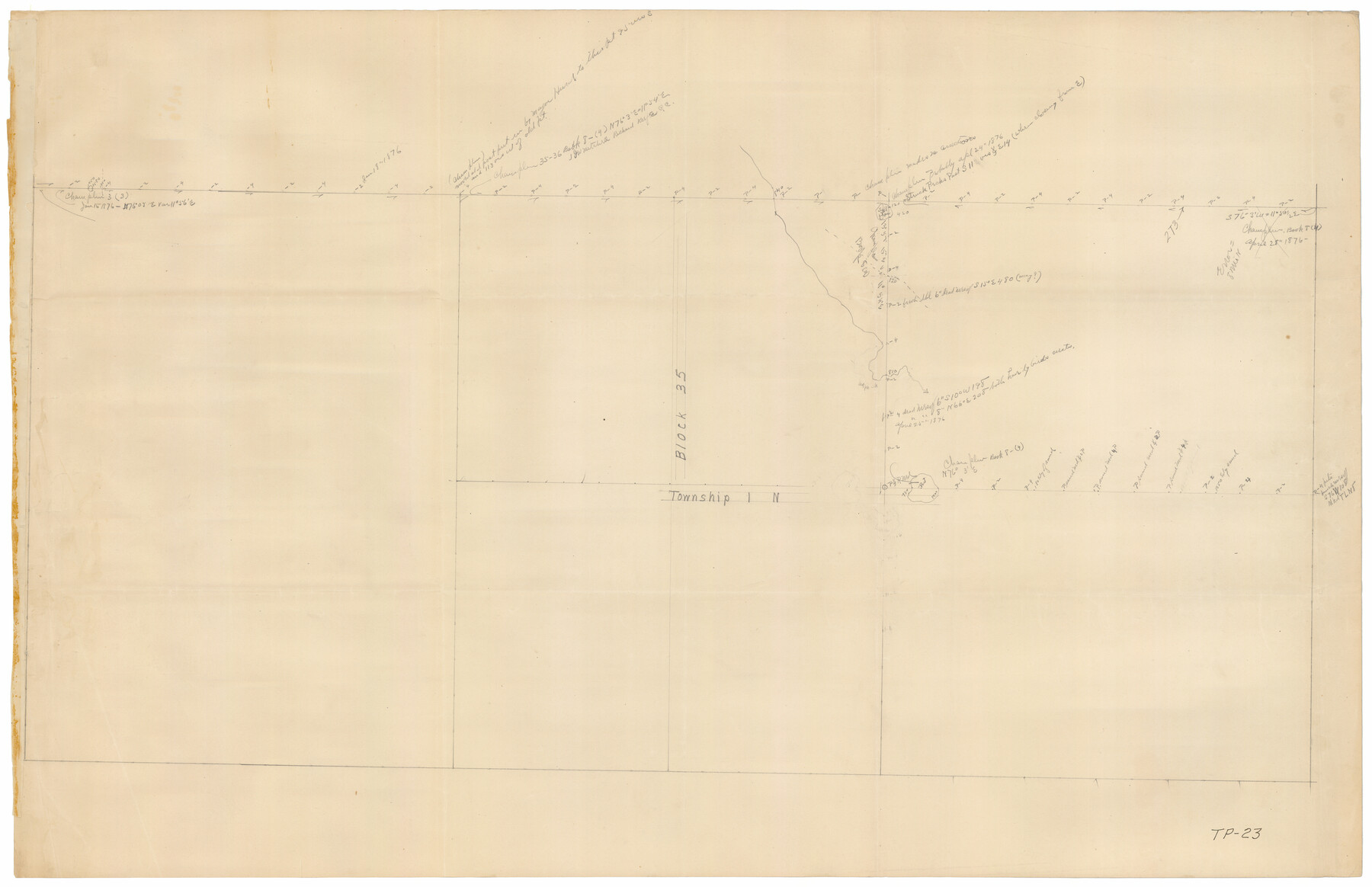 92031, [Blocks 34-36, Township 1N], Twichell Survey Records