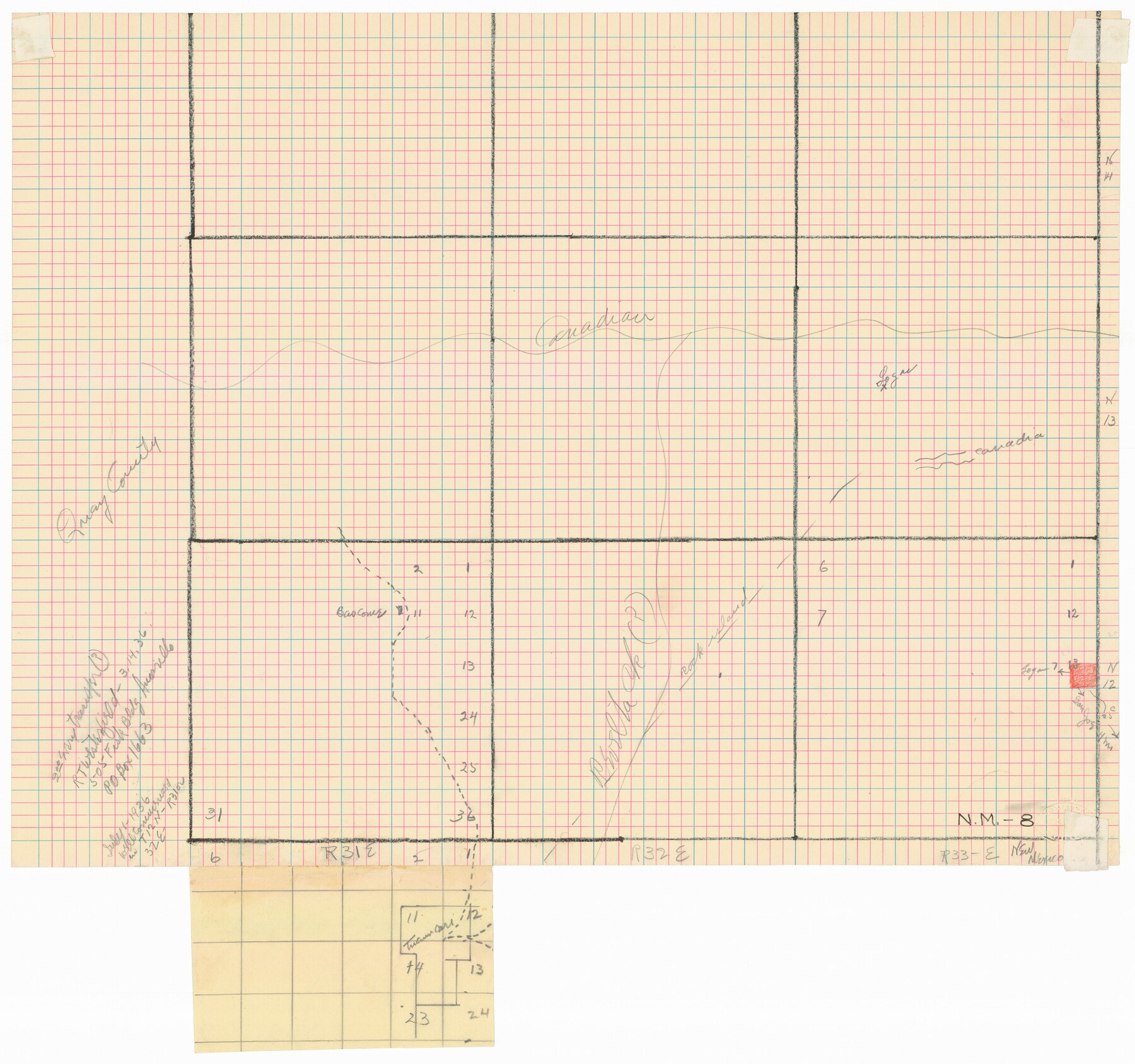 92041, [Blocks R31E-R33E, Townships 12E-14E], Twichell Survey Records