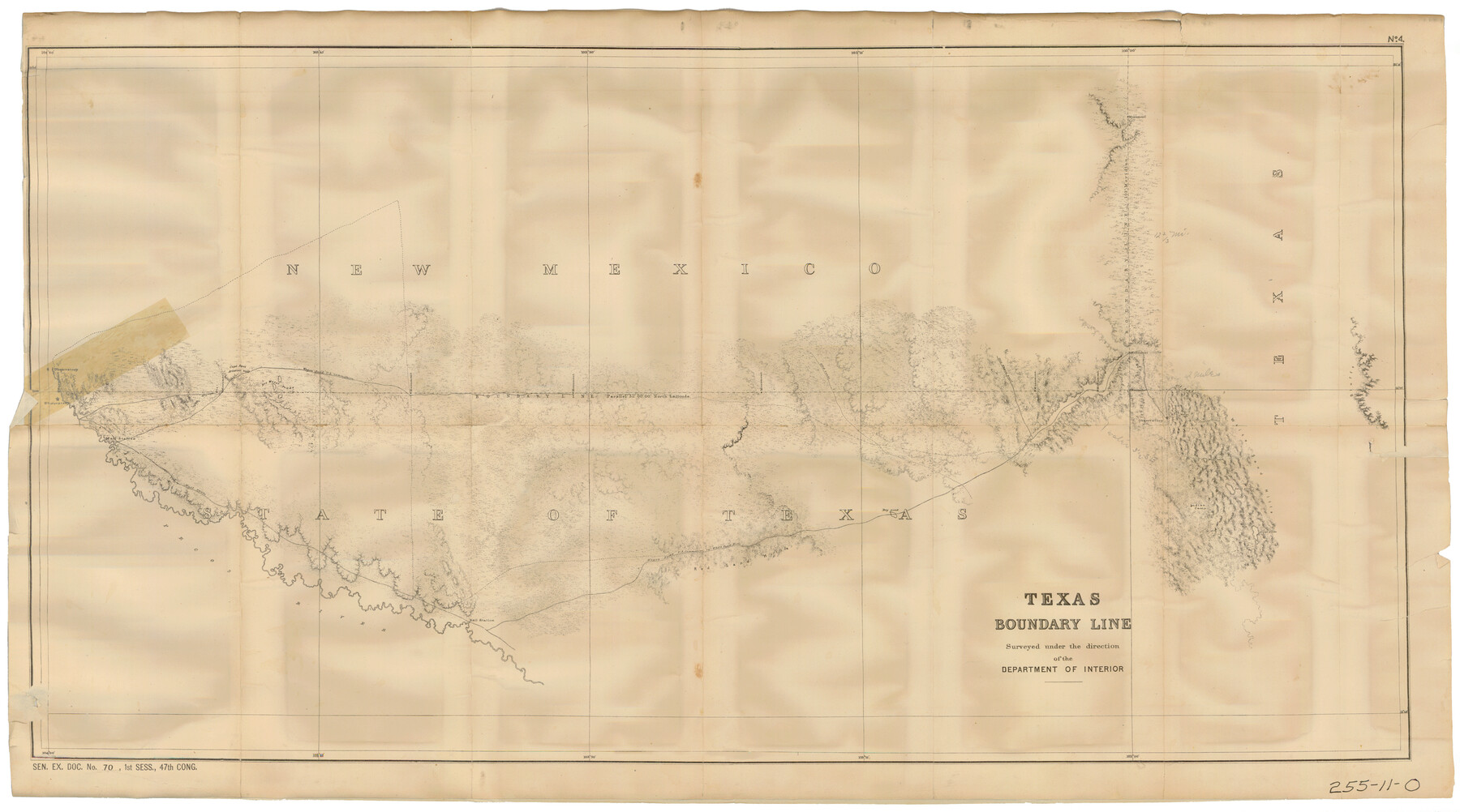 92068, Texas Boundary Line, Twichell Survey Records