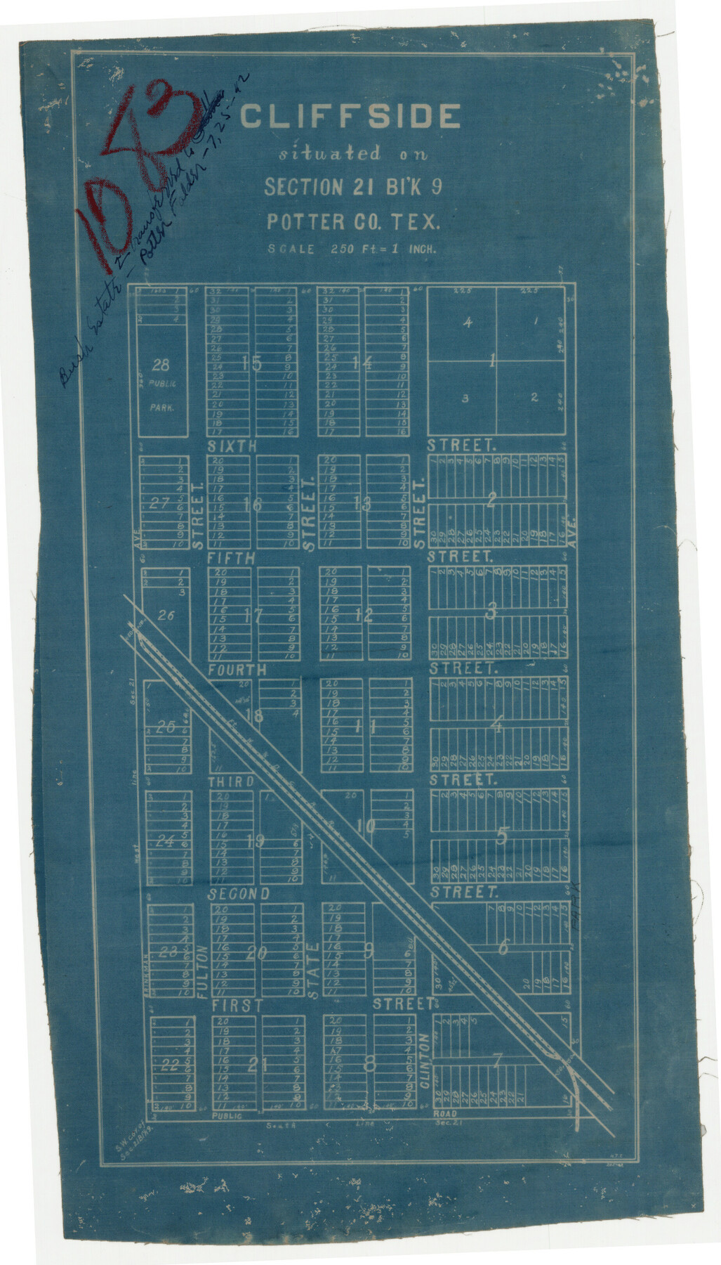 92099, Cliffside Situated on Section 21, Block 9, Potter County, Texas, Twichell Survey Records