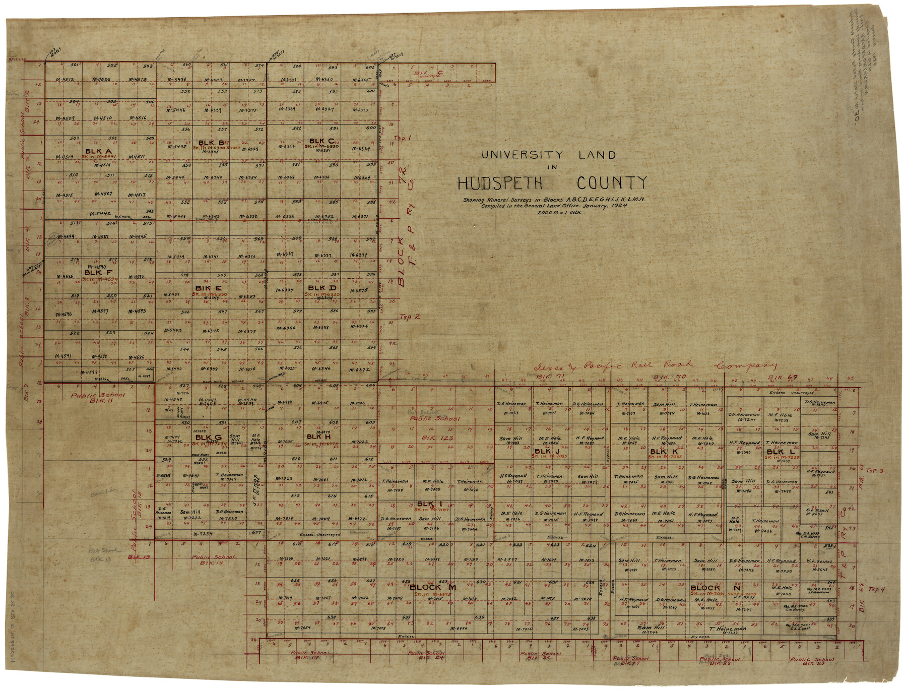 9210, Hudspeth County Rolled Sketch 30, General Map Collection
