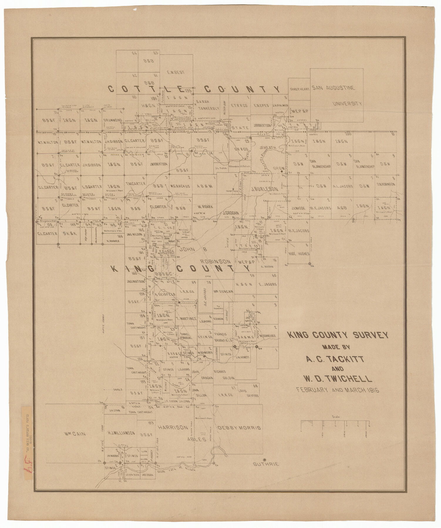 92147, King County Survey made by A. C. Tackitt and W. D. Twichell, Twichell Survey Records