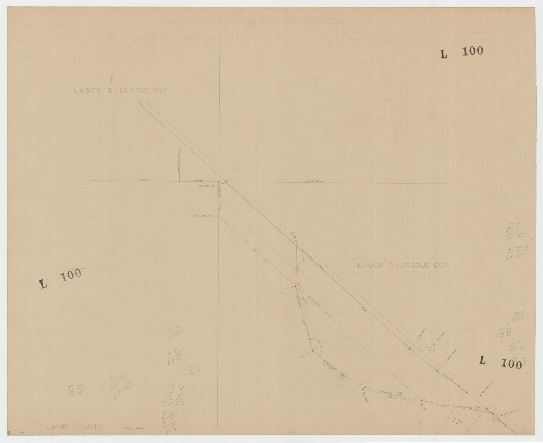 92165, Western Cotton Oil Co. Property Lamb County, Texas, Twichell Survey Records