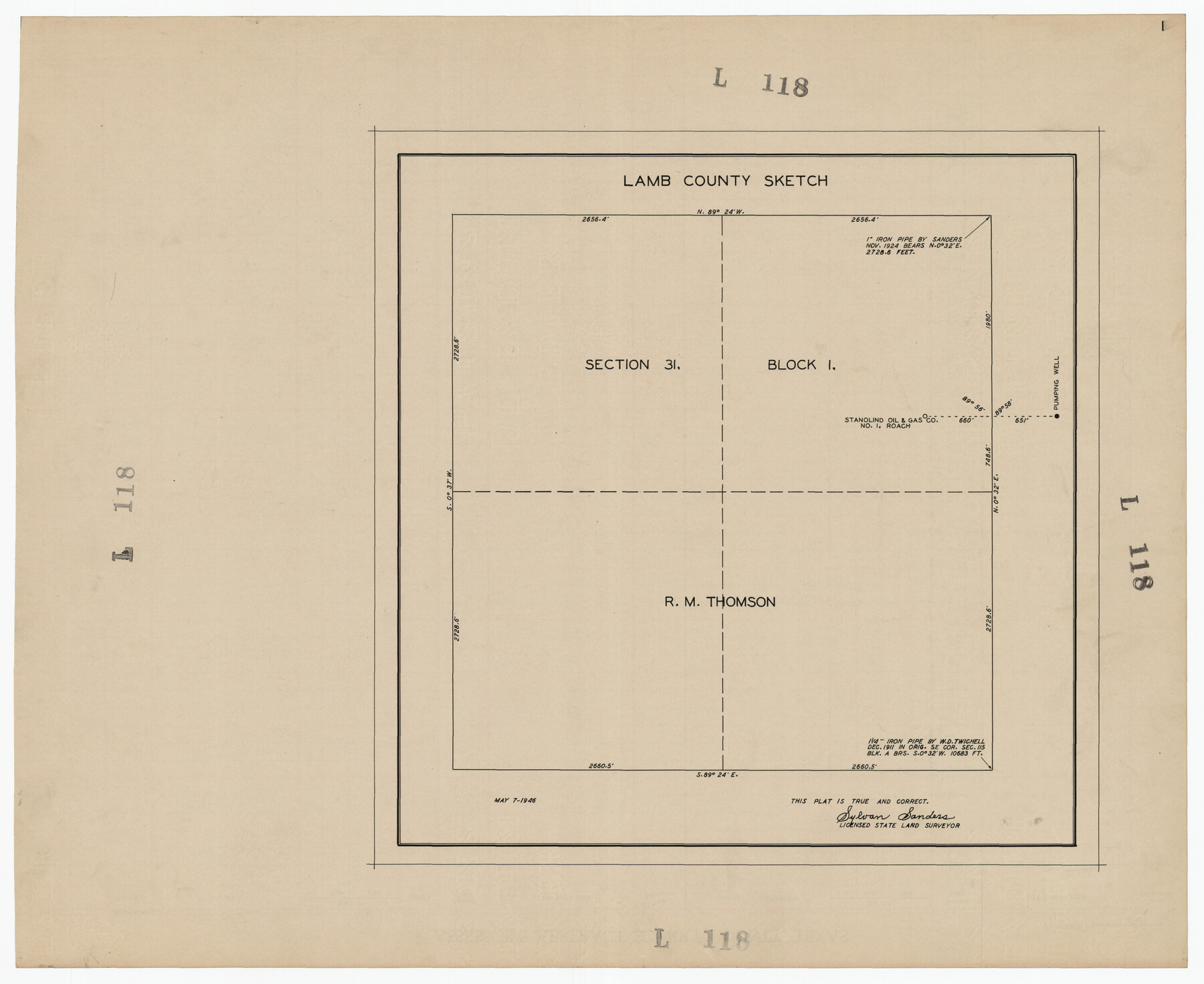 92171, [Block 1, Section 31], Twichell Survey Records