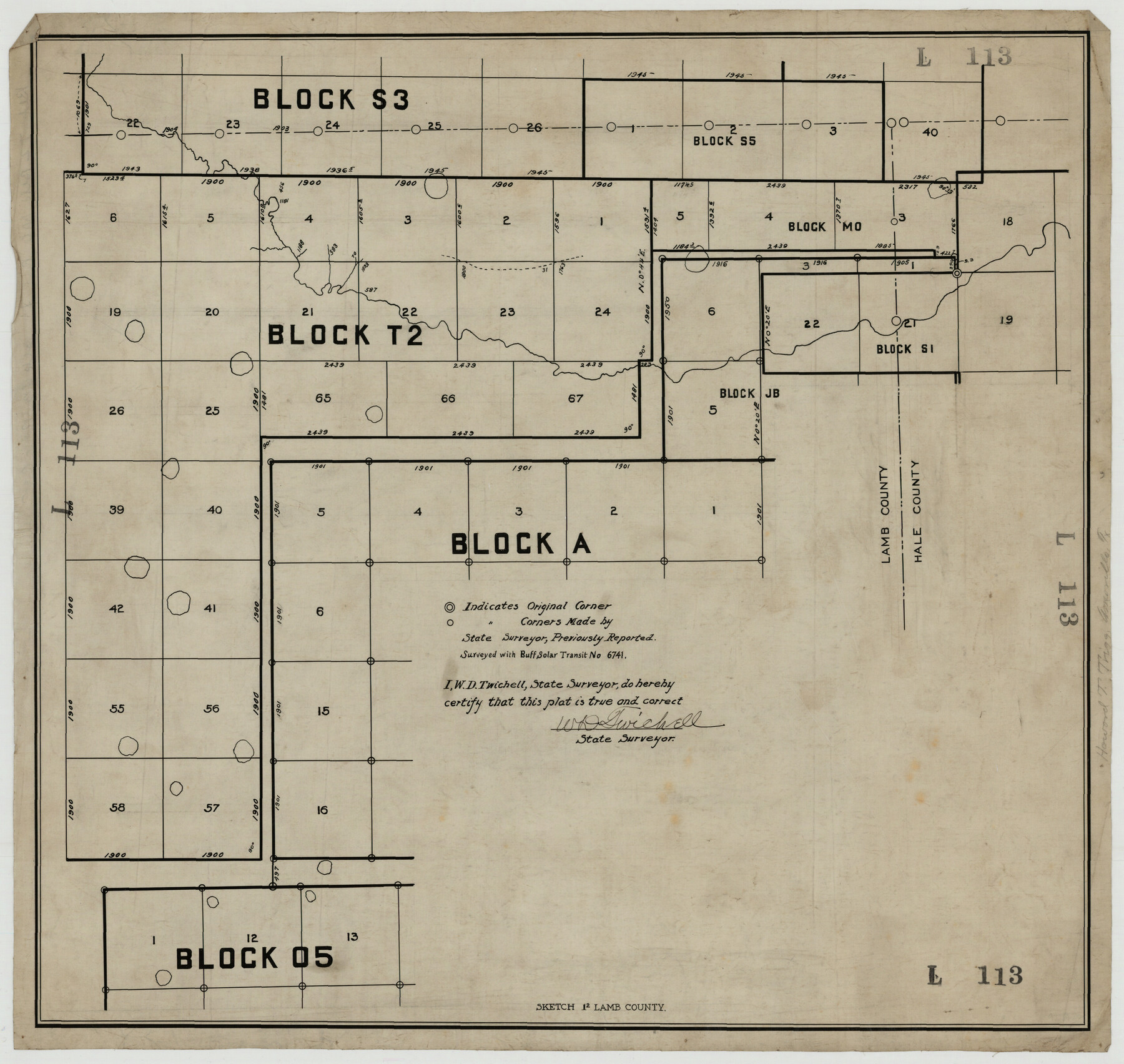92177, [Blocks S3, T2, A, O5, and vicinity], Twichell Survey Records