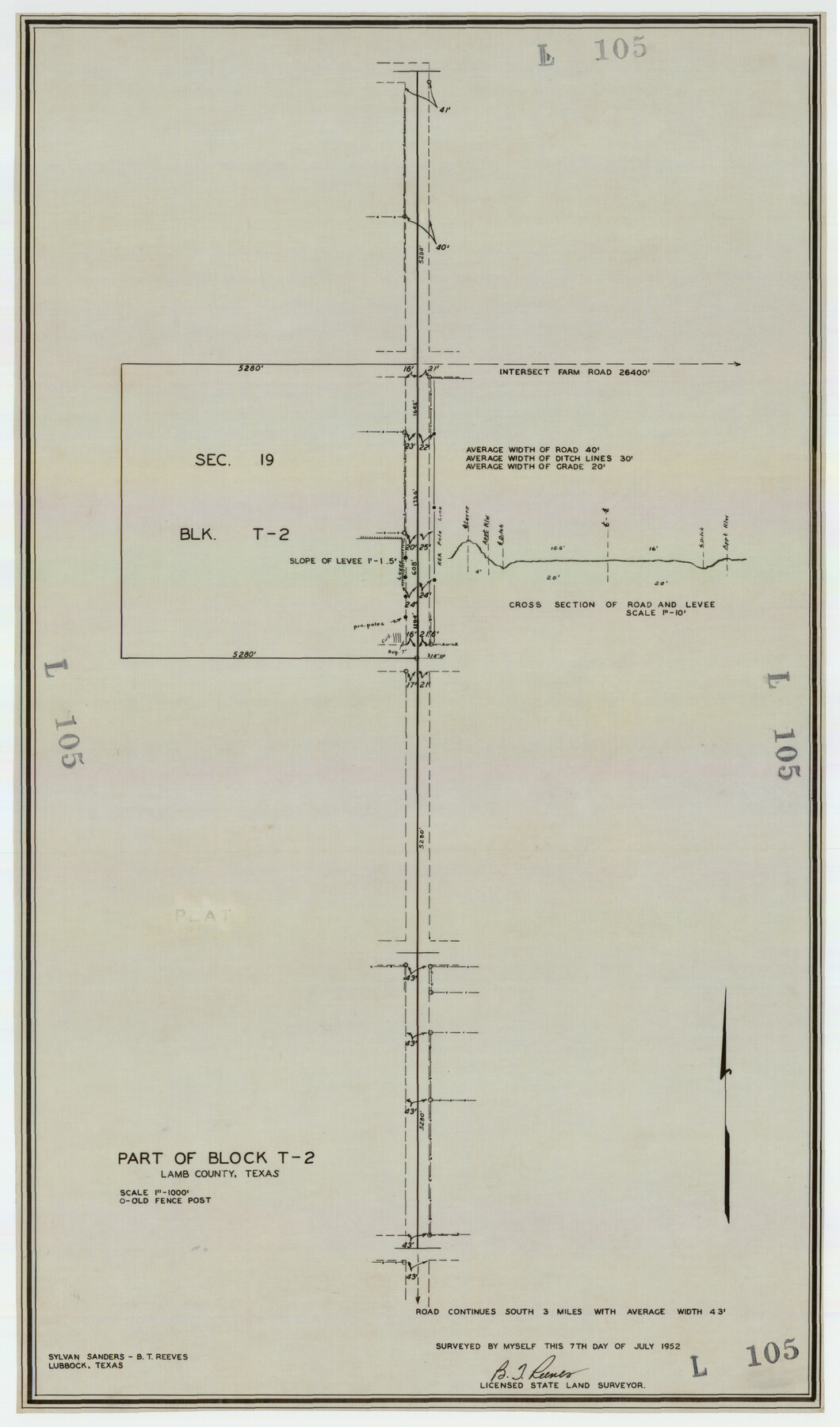 92182, Part of Block T-2 Lamb County Texas, Twichell Survey Records