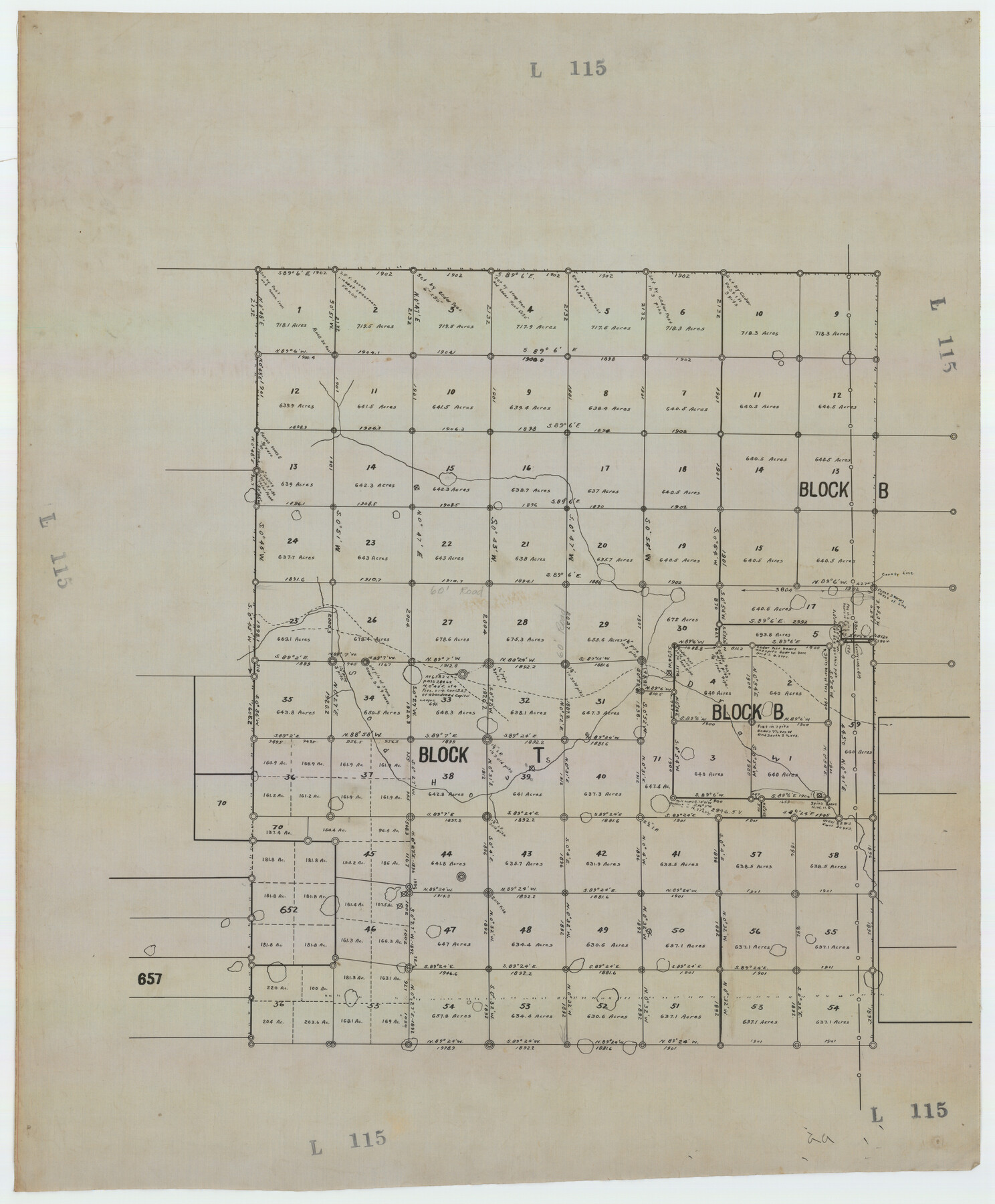 92197, [Blocks T and B], Twichell Survey Records