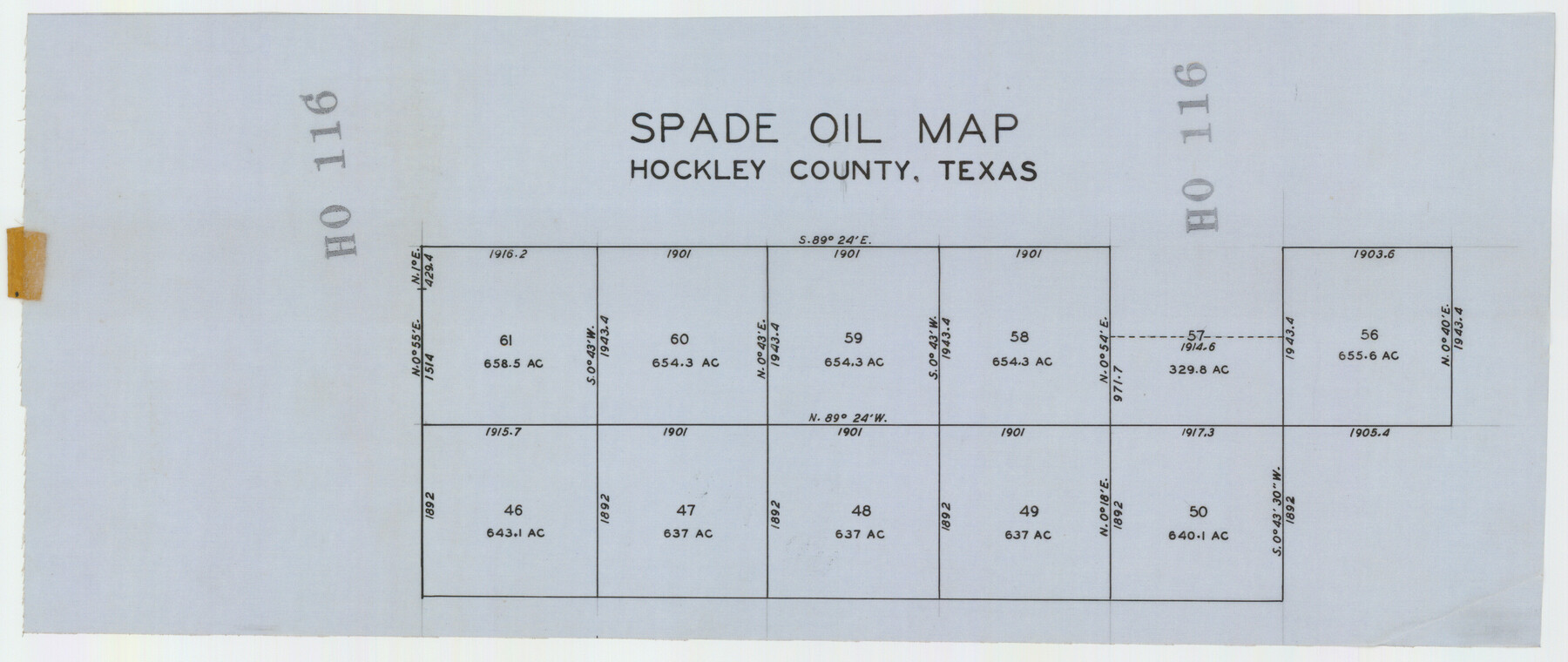 92226, Spade Ranch Hockley County, Texas, Twichell Survey Records