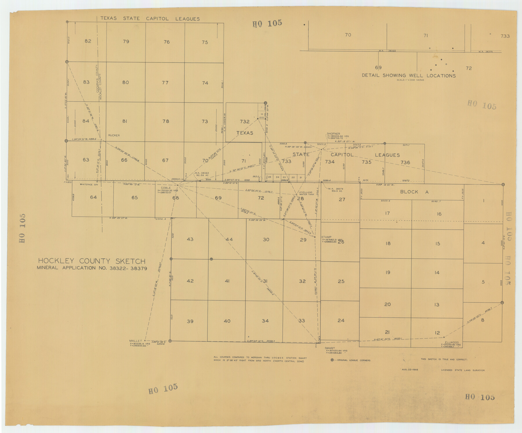92232, Hockley County Sketch Mineral Applications Number 38322- 38379, Twichell Survey Records