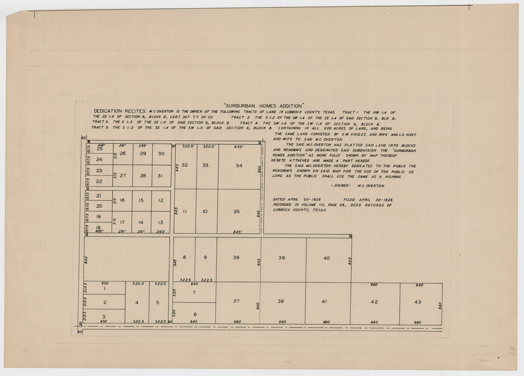 92263, Suburban Homes Addition, Twichell Survey Records