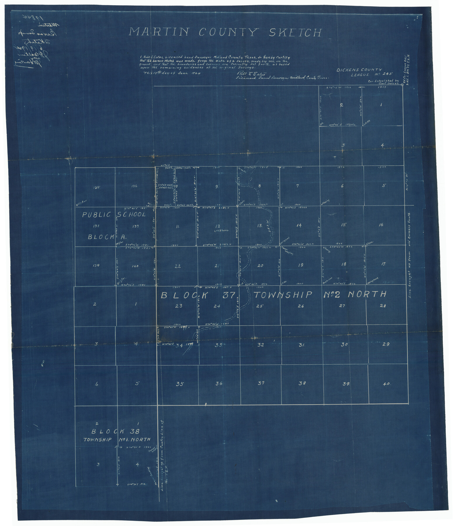 92269, Martin County Sketch, Twichell Survey Records