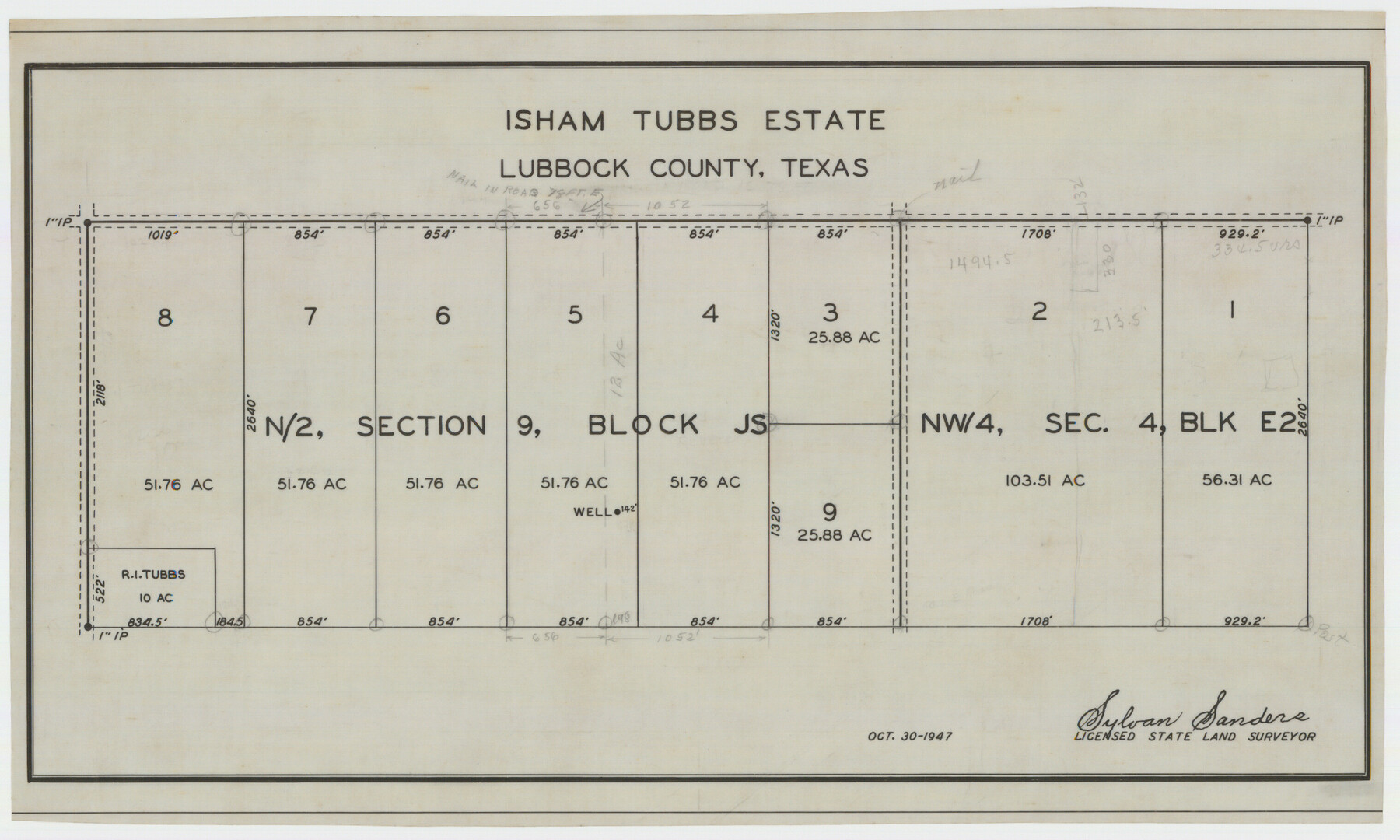 92304, Isham Tubbs Estate, Twichell Survey Records