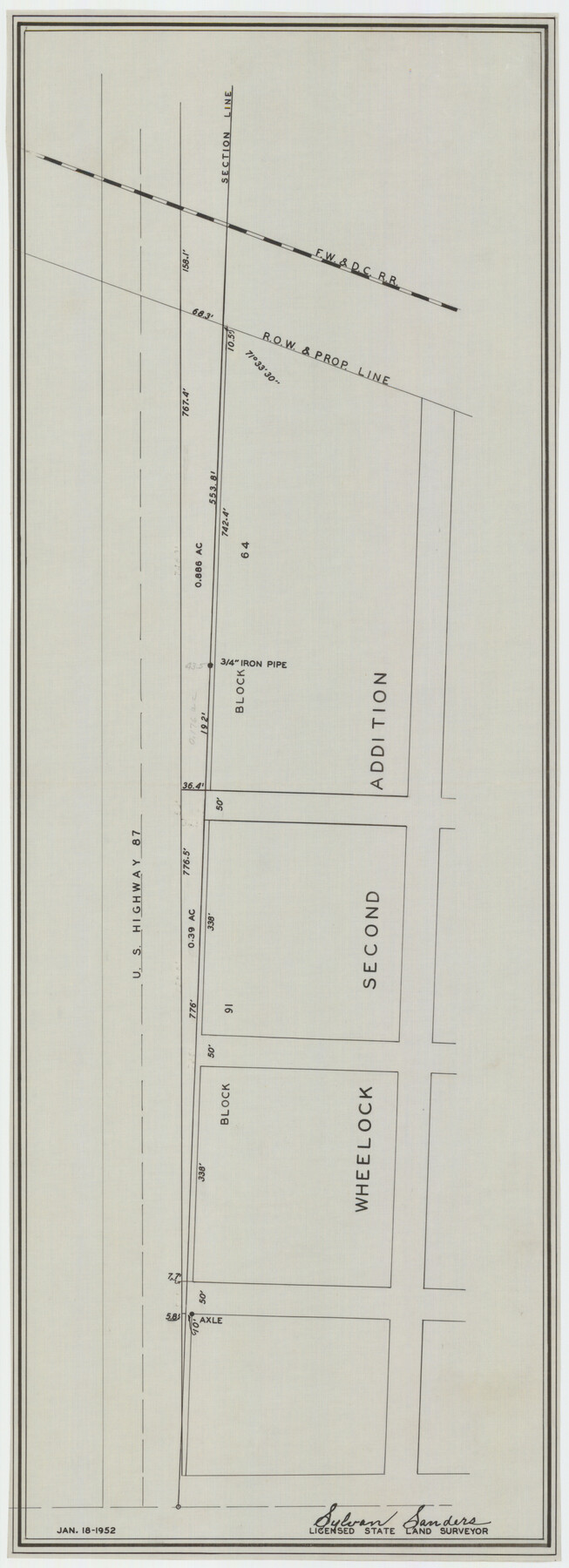 92308, Wheelock Second Addition, Twichell Survey Records