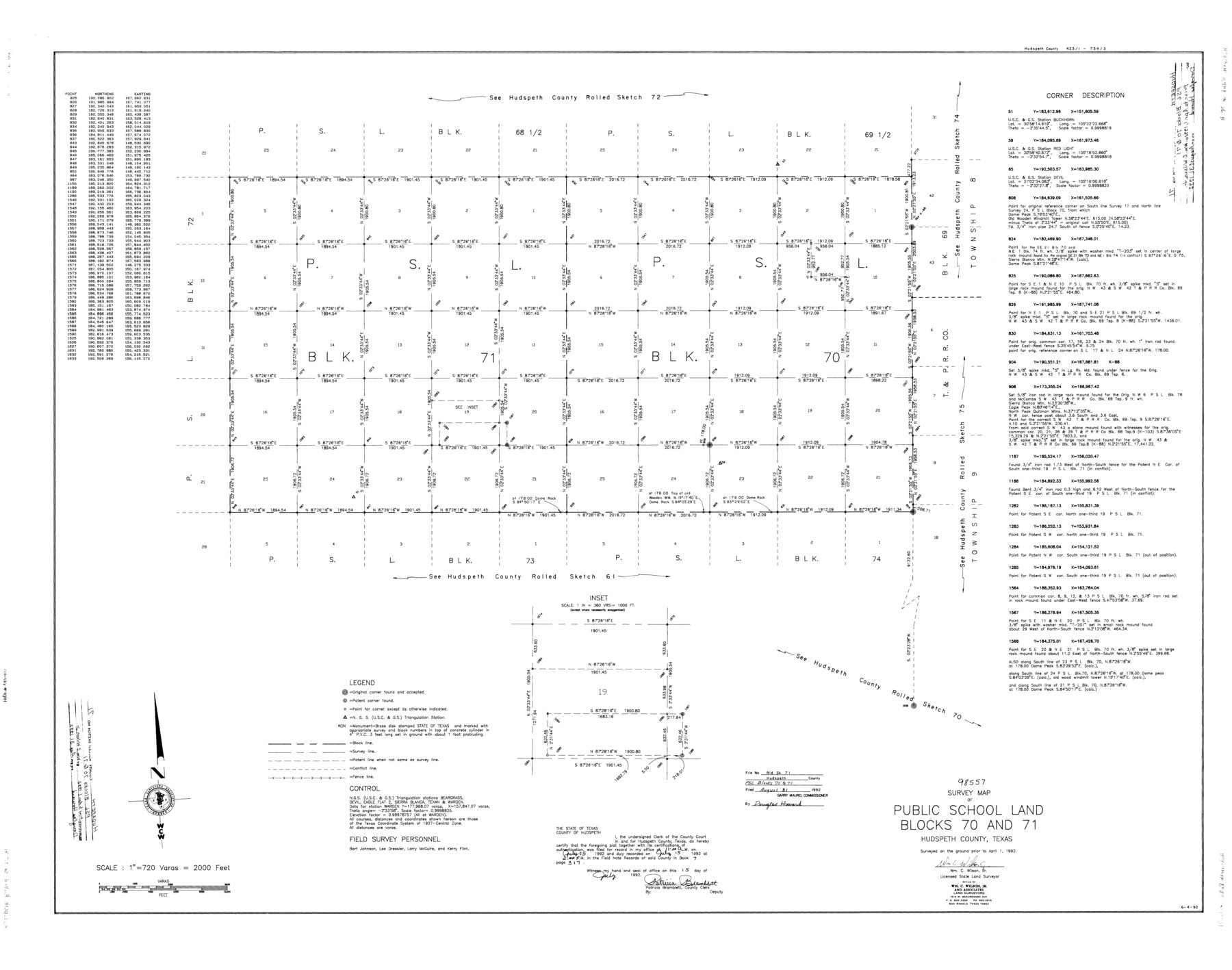 9234, Hudspeth County Rolled Sketch 71, General Map Collection