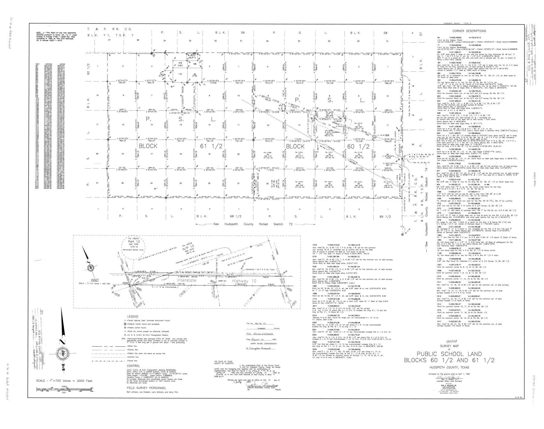 9236, Hudspeth County Rolled Sketch 73, General Map Collection