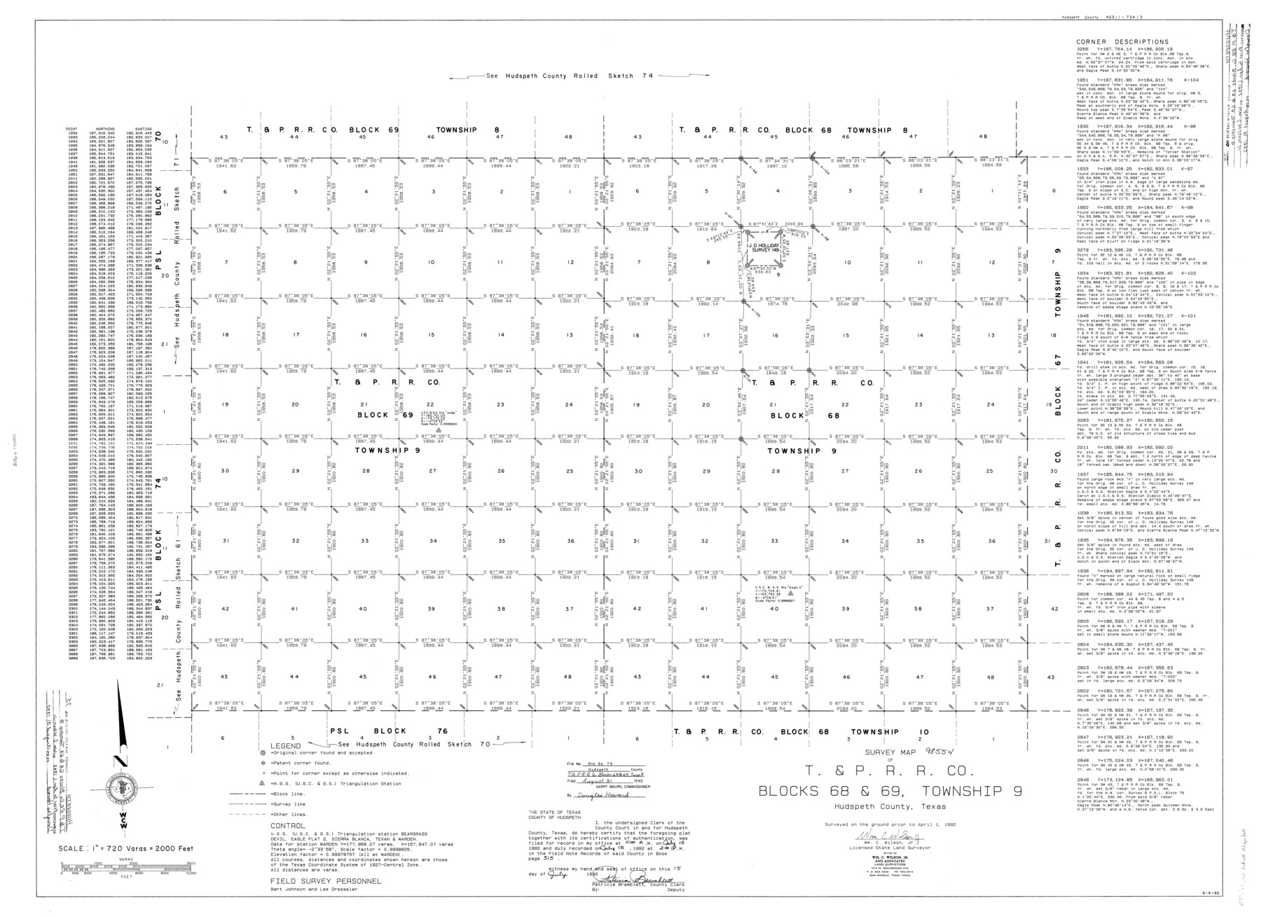 9238, Hudspeth County Rolled Sketch 75, General Map Collection
