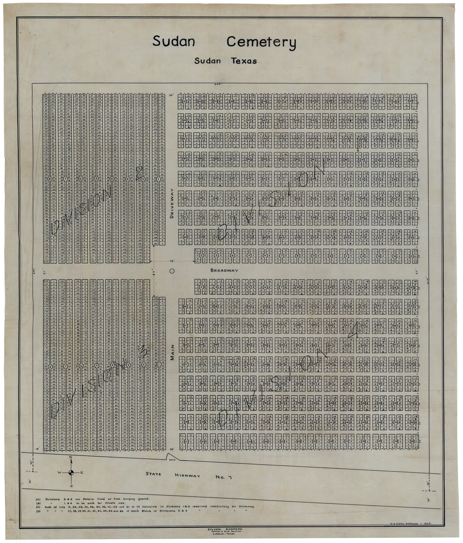 92403, Sudan Cemetery Sudan, Texas, Twichell Survey Records