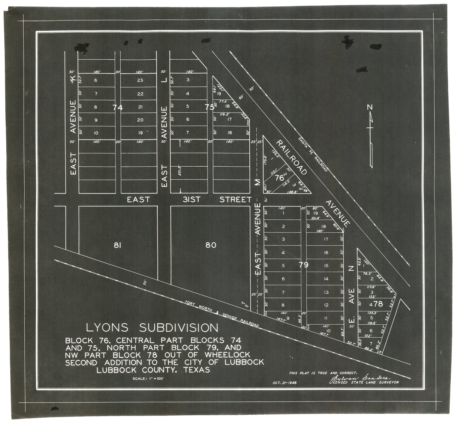 92429, Lyons Subdivision, Twichell Survey Records