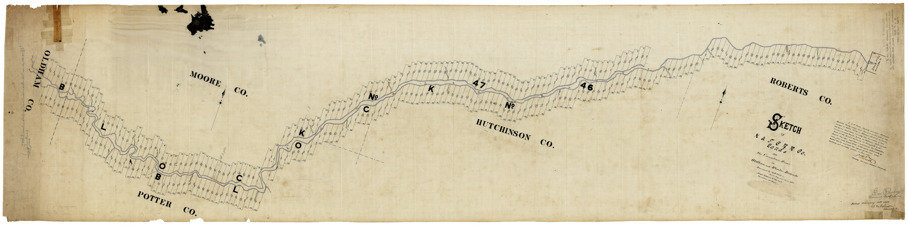 9243, Hutchinson County Rolled Sketch 3, General Map Collection
