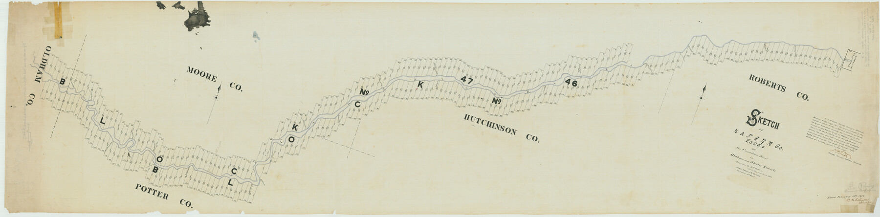 9243, Hutchinson County Rolled Sketch 3, General Map Collection