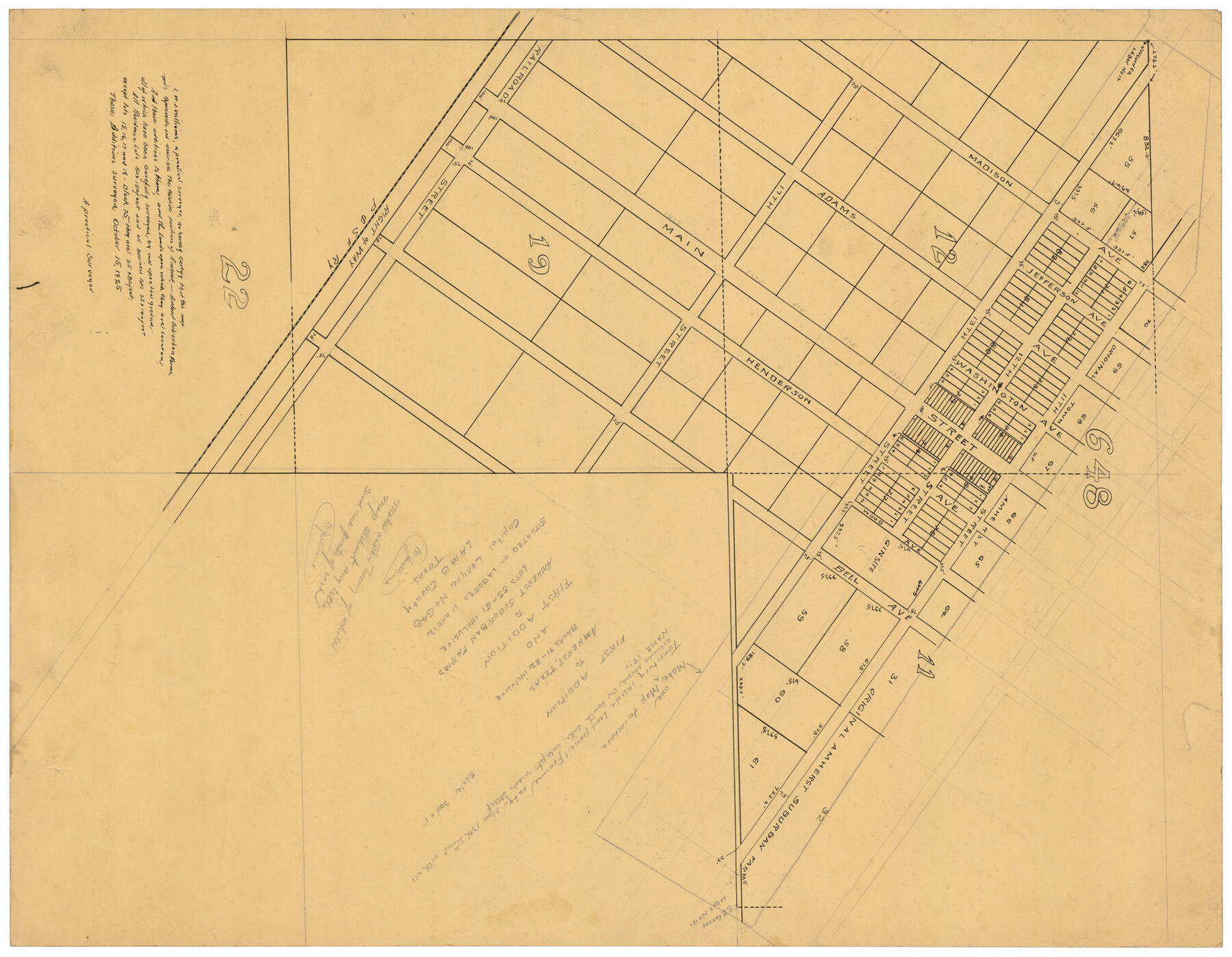 92430, First Addition to Amherst Suburban Farms, Twichell Survey Records