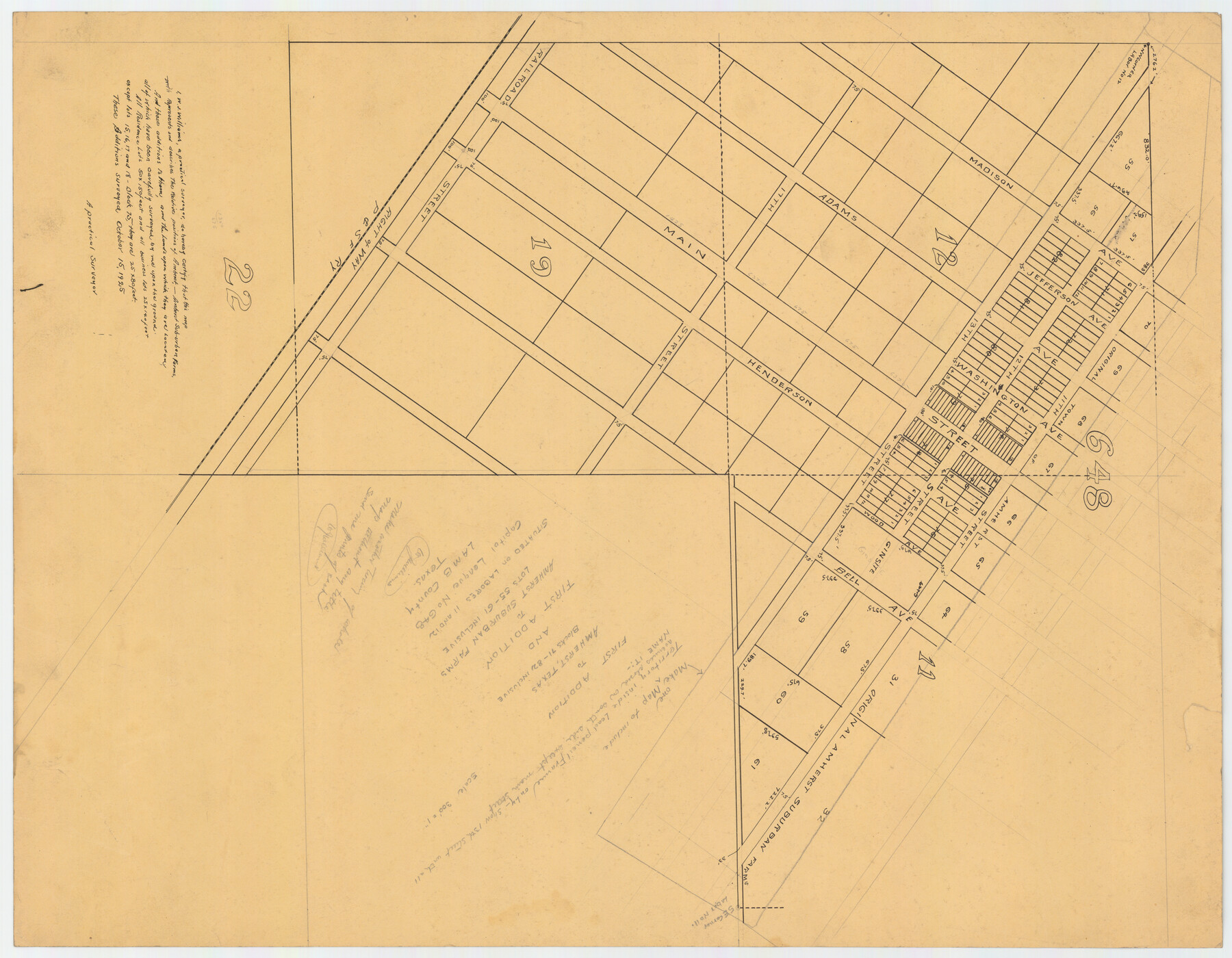 92430, First Addition to Amherst Suburban Farms, Twichell Survey Records