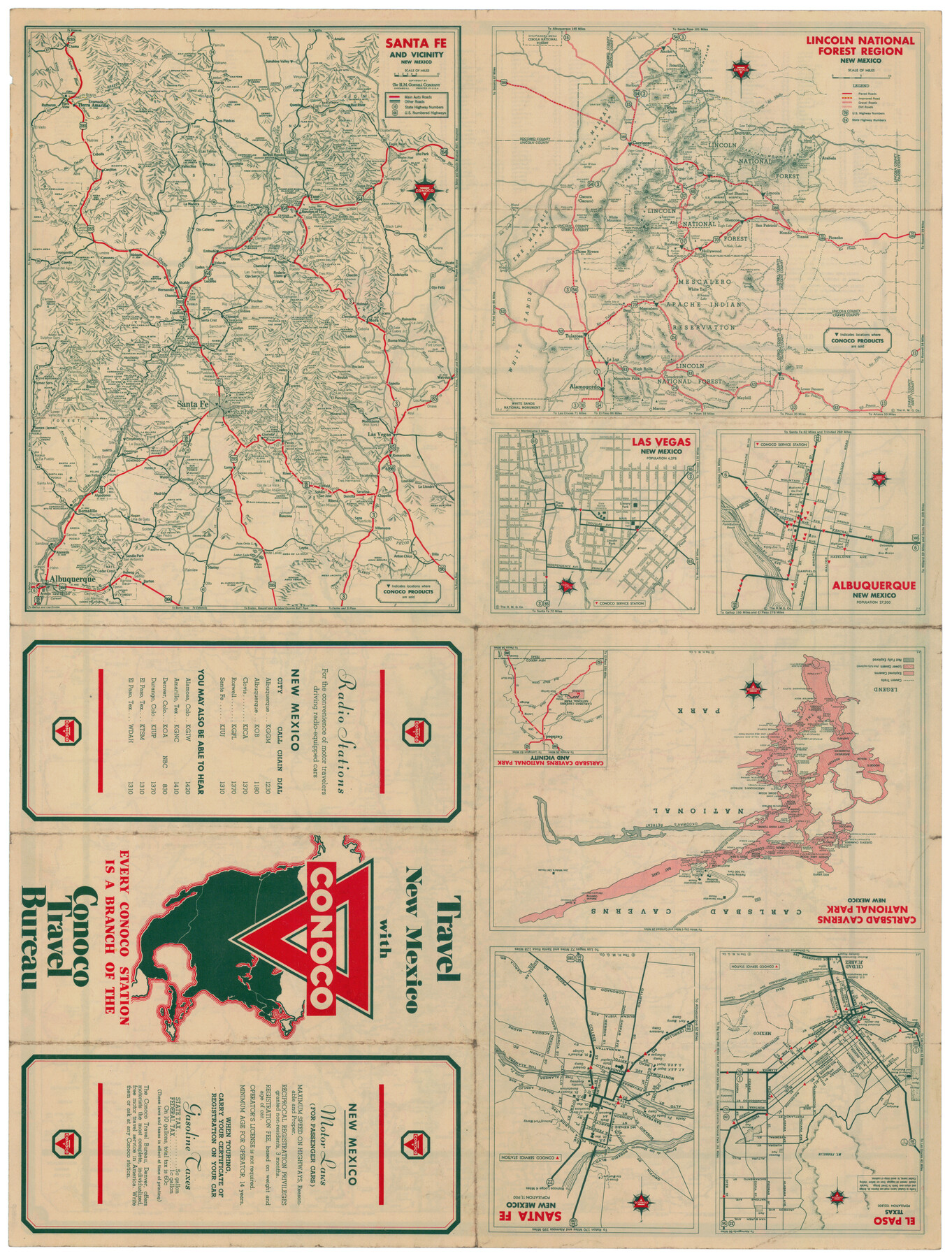 92437, Conoco Official Road Map New Mexico, Twichell Survey Records