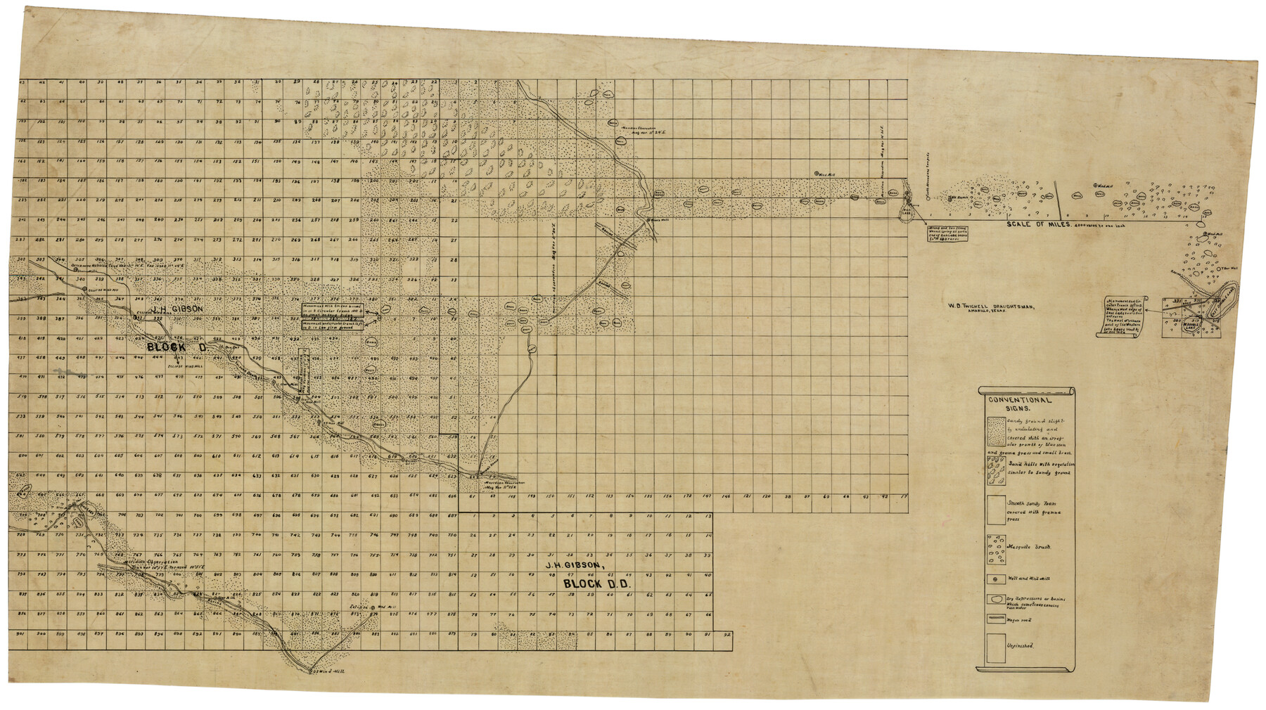 92445, [Blocks D, DD Showing Terrain], Twichell Survey Records