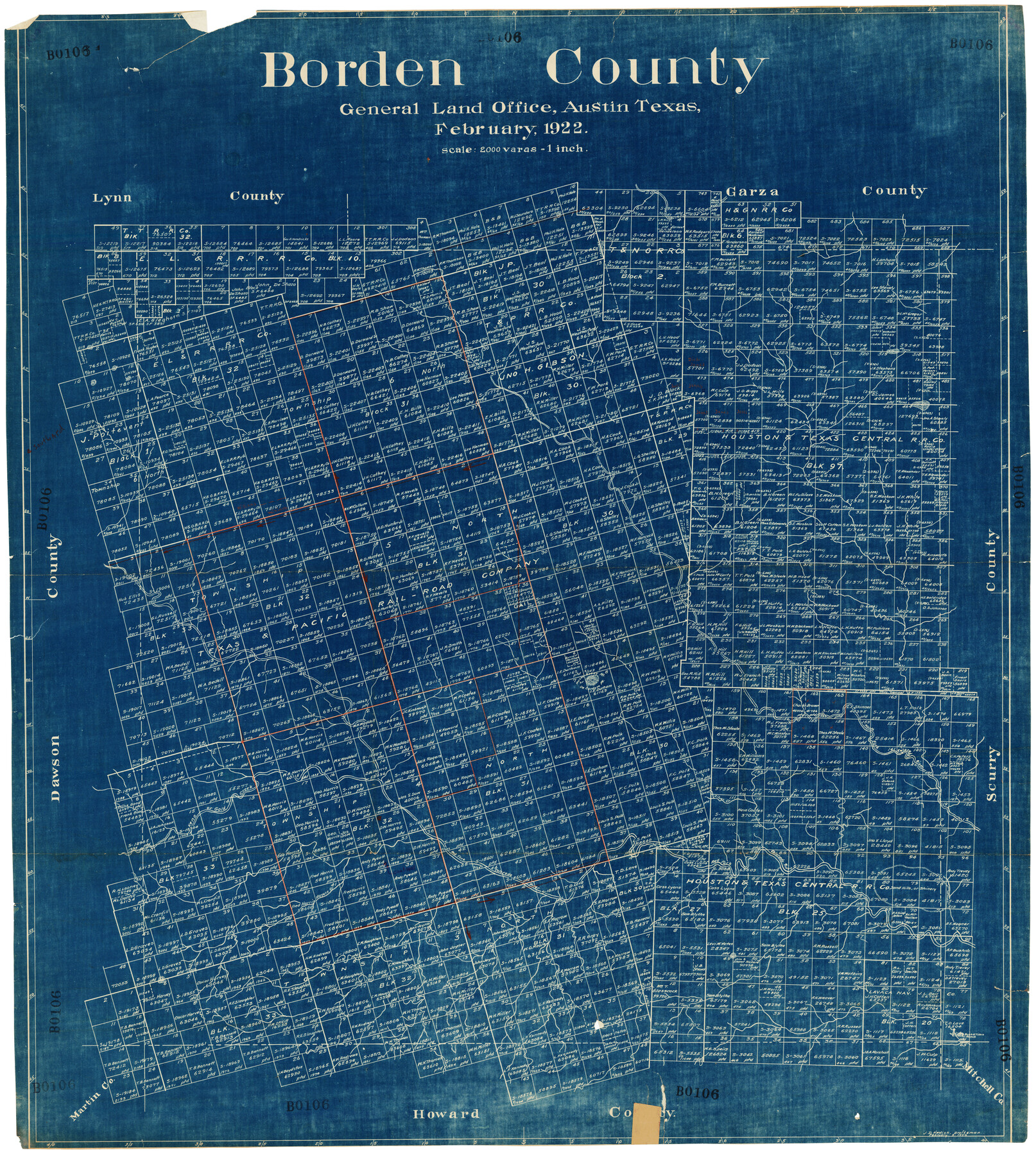 92456, Borden County, Twichell Survey Records