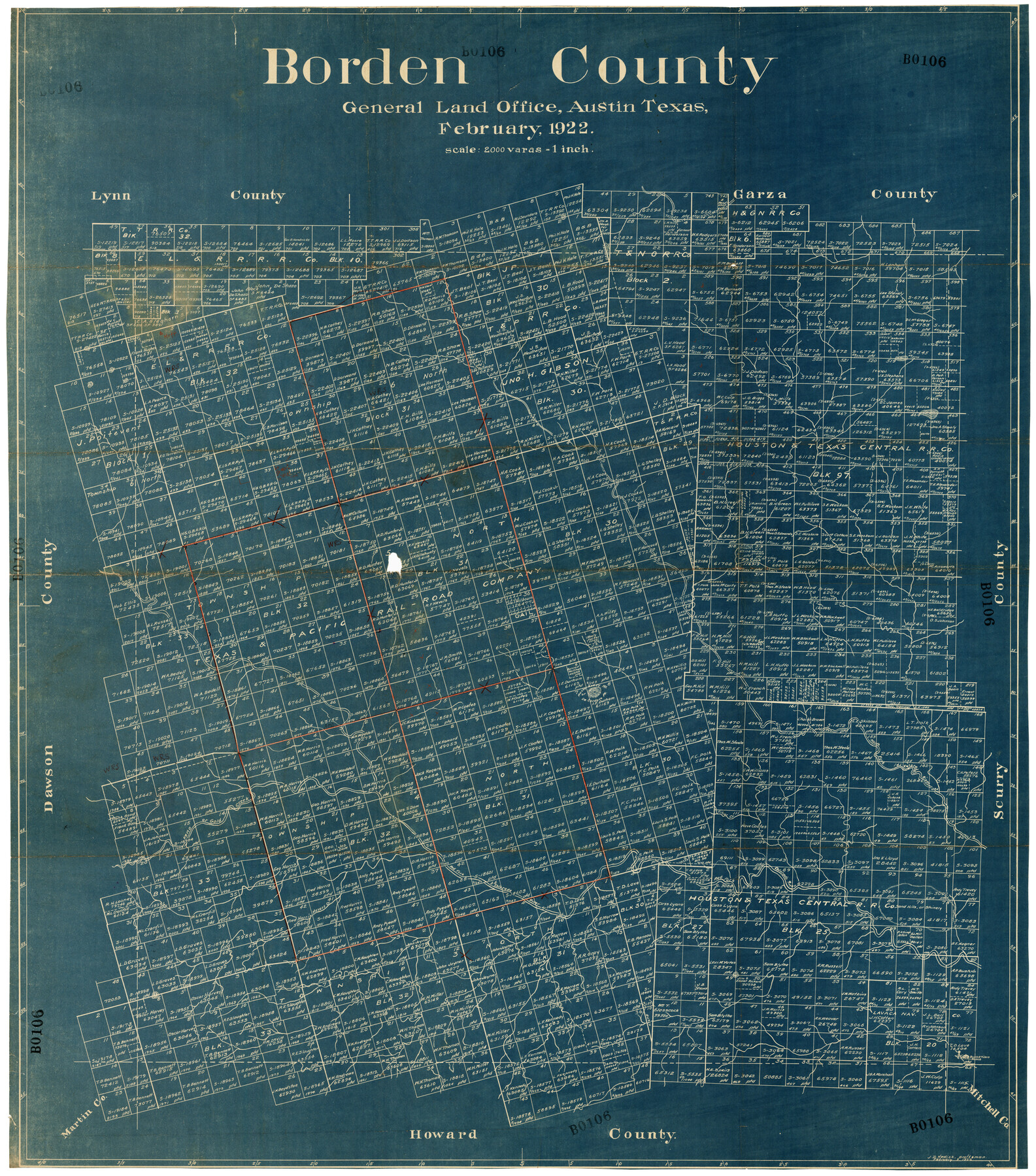 92457, Borden County, Twichell Survey Records