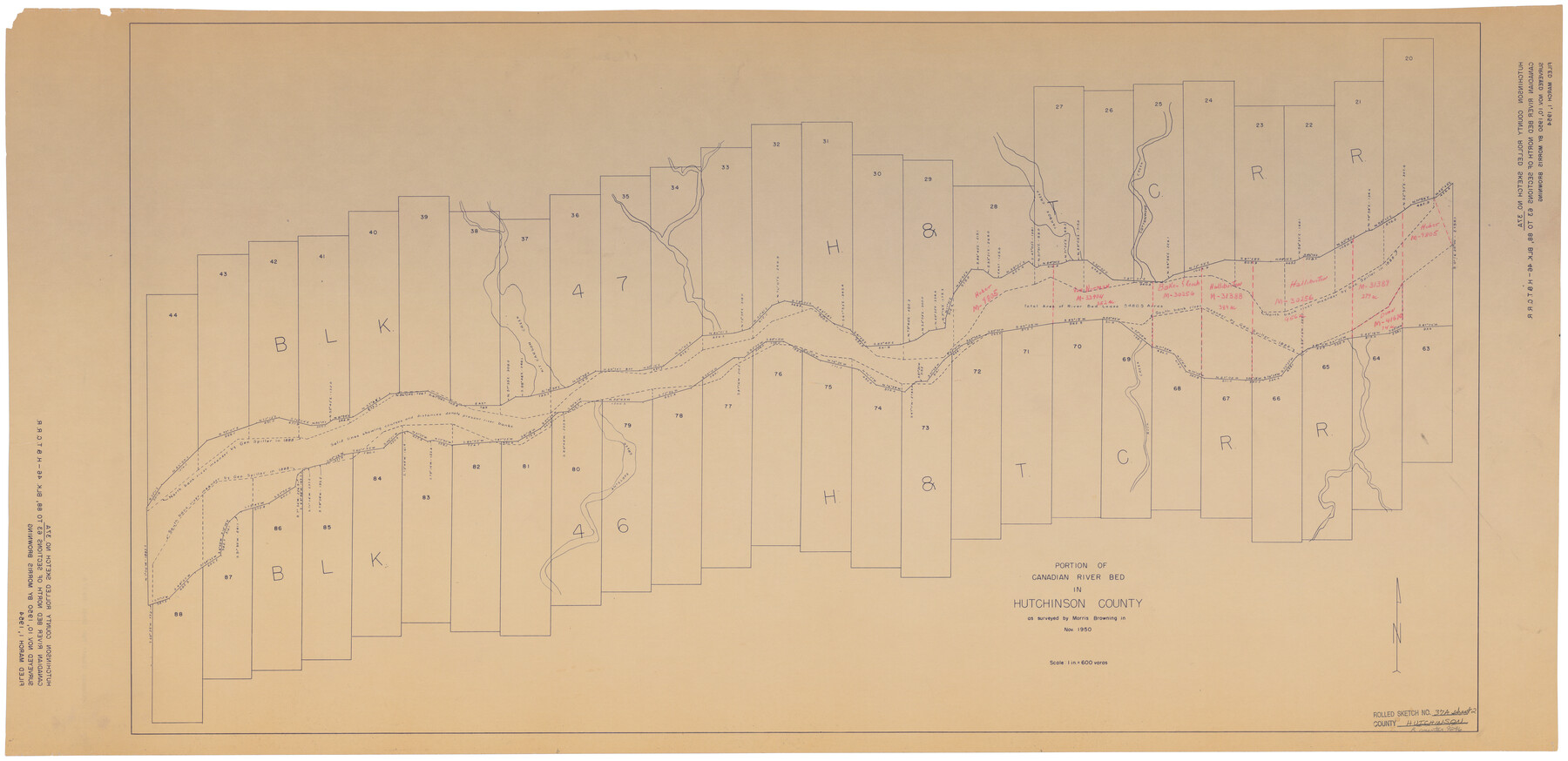 9246, Hutchinson County Rolled Sketch 37A, General Map Collection