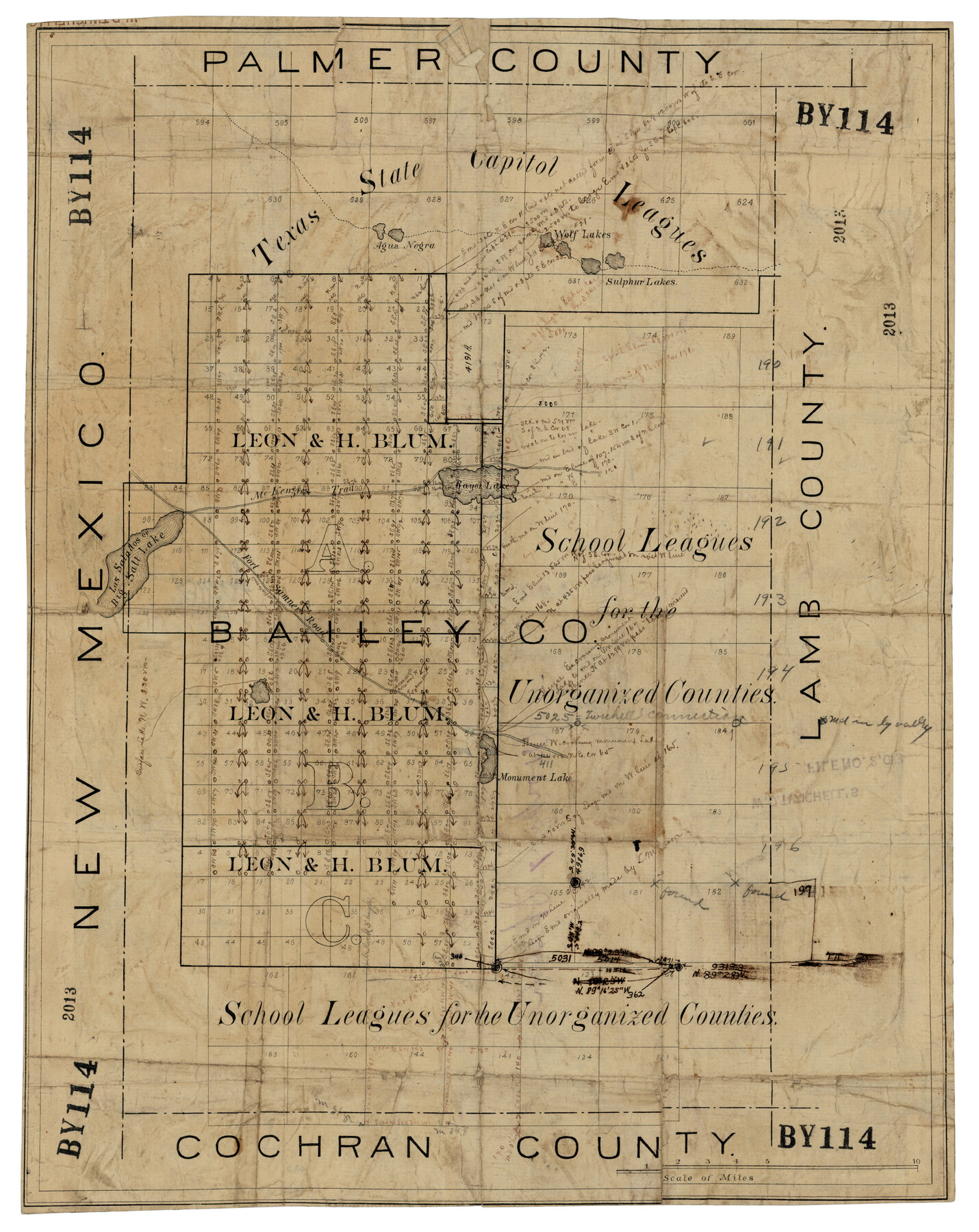 92474, [Palmer, Bailey, Lamb, and Cochran Counties], Twichell Survey Records