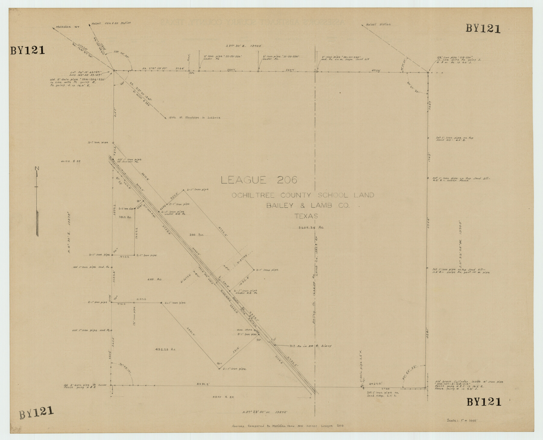 92481, League 206 Ochiltree County School Land, Twichell Survey Records