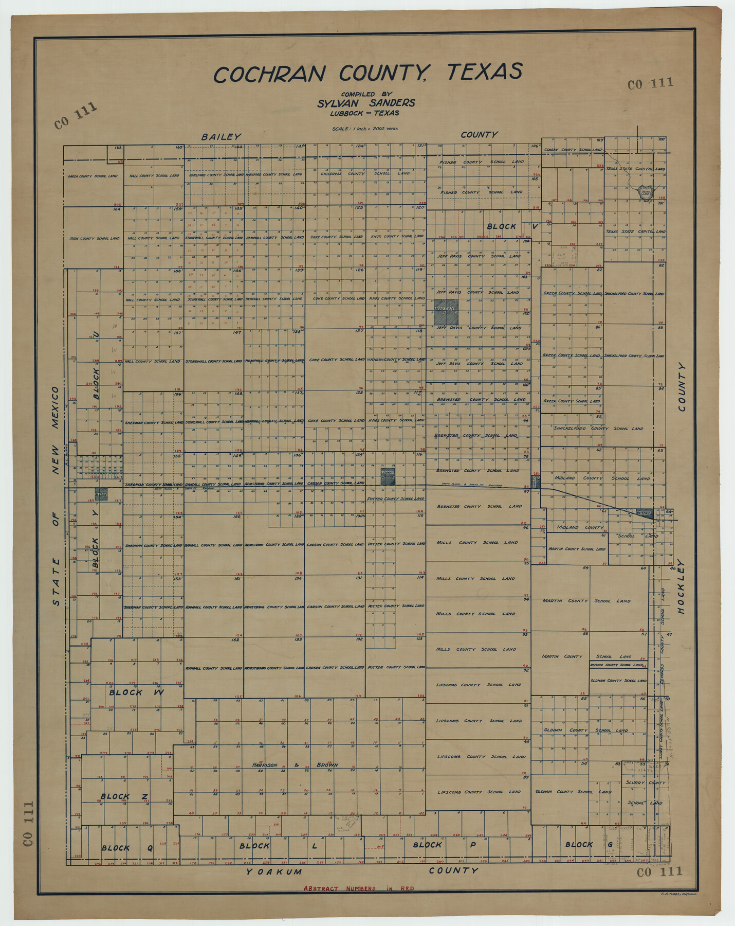 92492, Cochran County, Texas, Twichell Survey Records