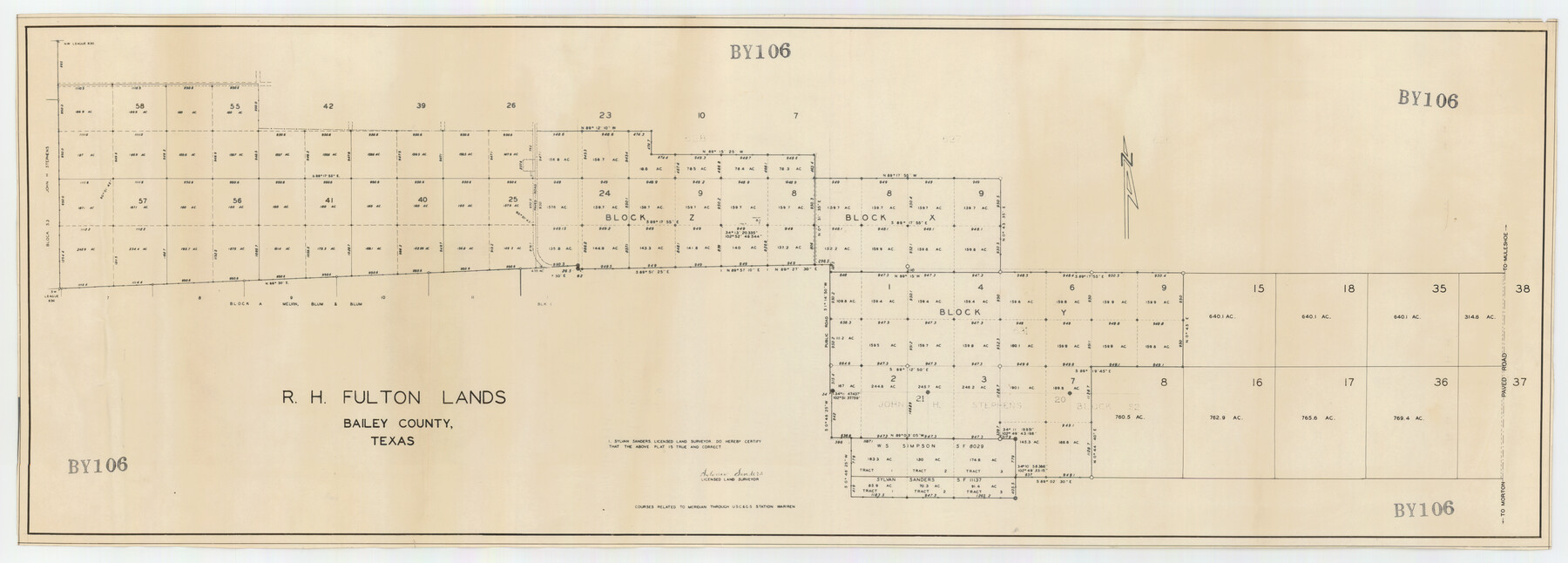 92509, R. H. Fulton Lands, Twichell Survey Records