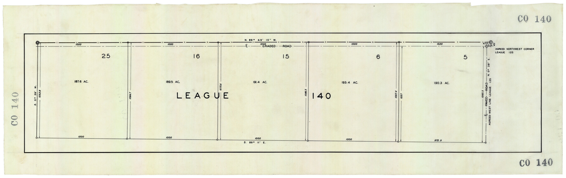 92511, League 140, Twichell Survey Records