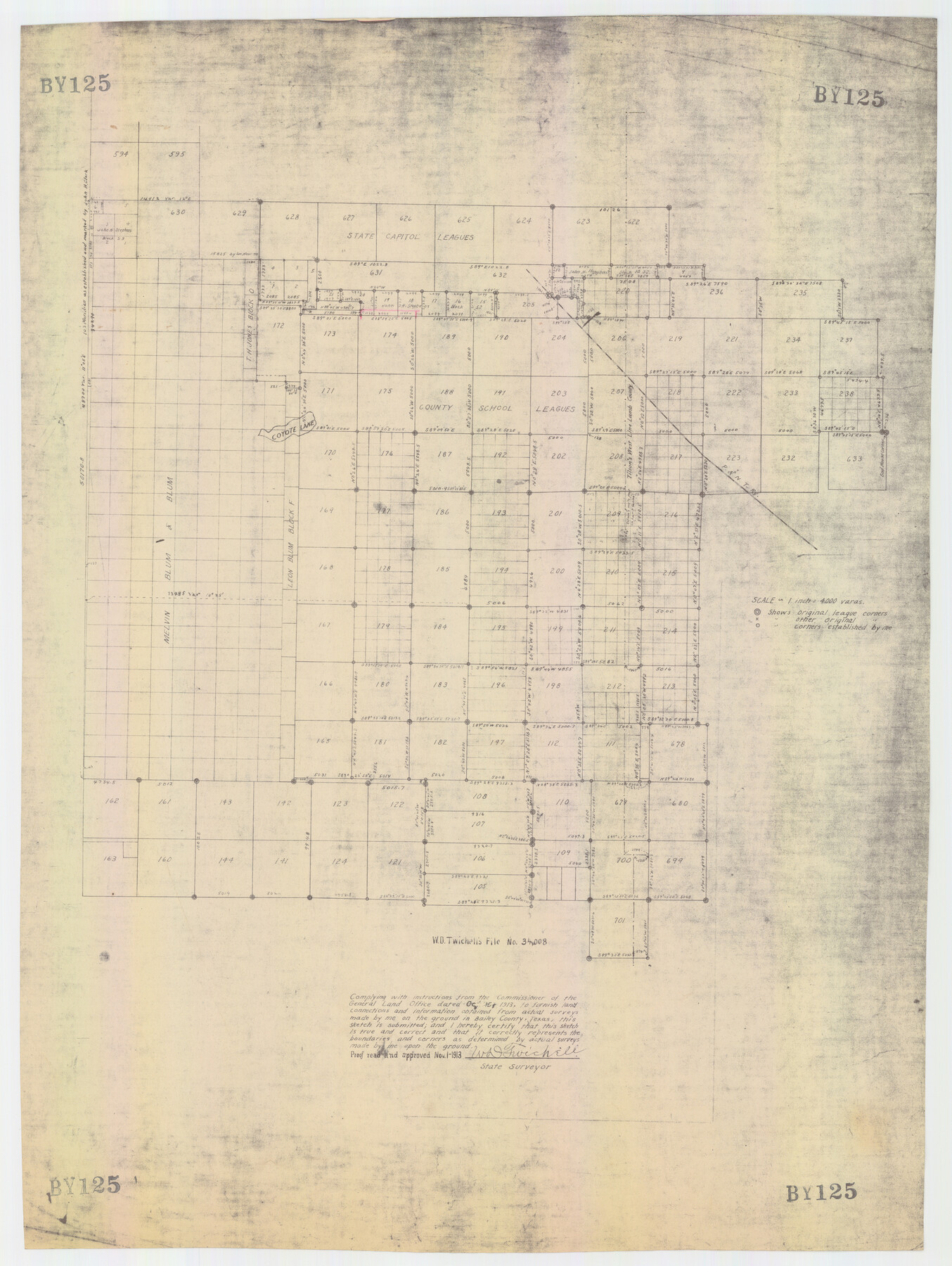 92535, [State Capitol Leagues, County School Leagues, and vicinity], Twichell Survey Records