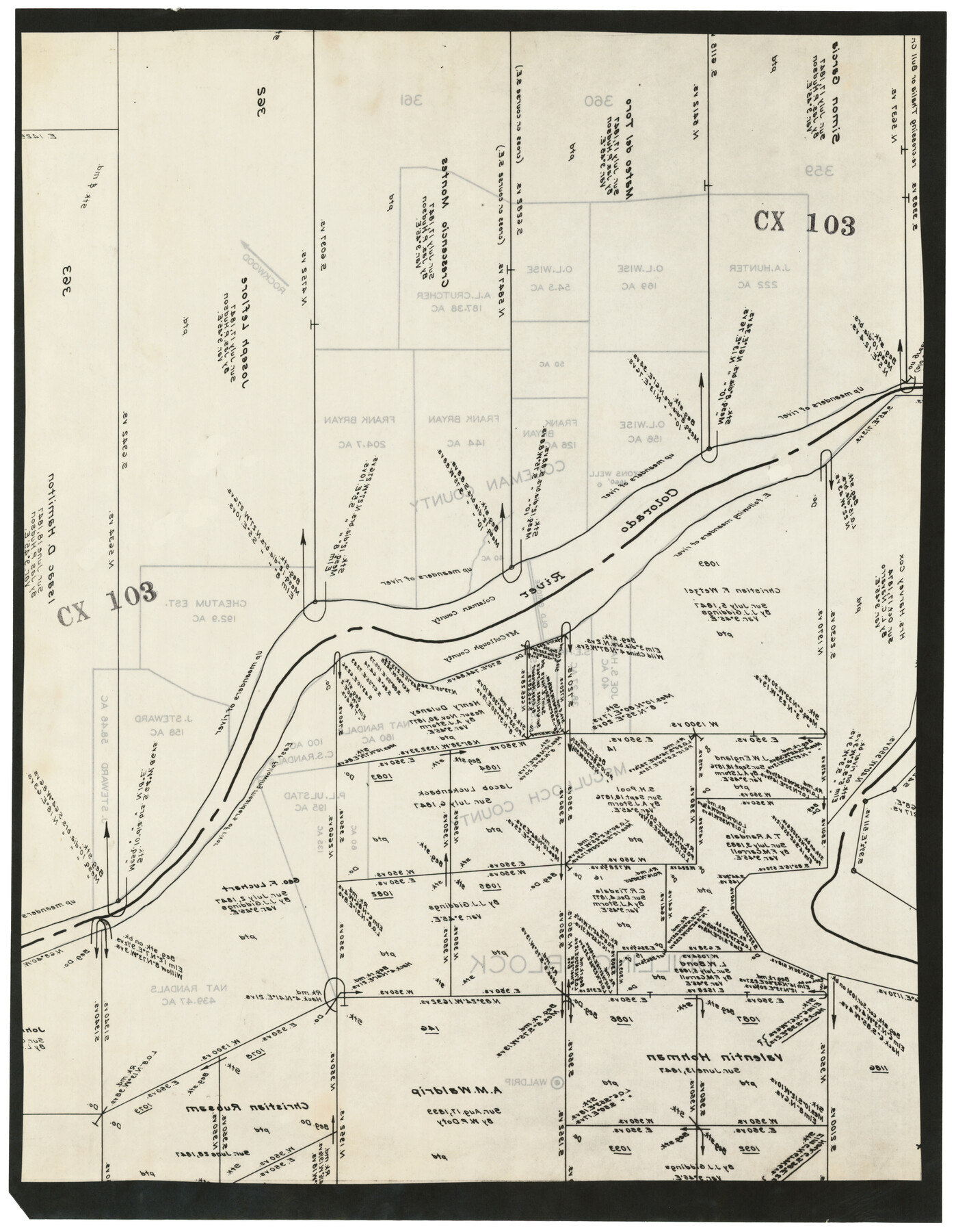 92552, [Coleman County Sections 359, 360, and 361], Twichell Survey Records