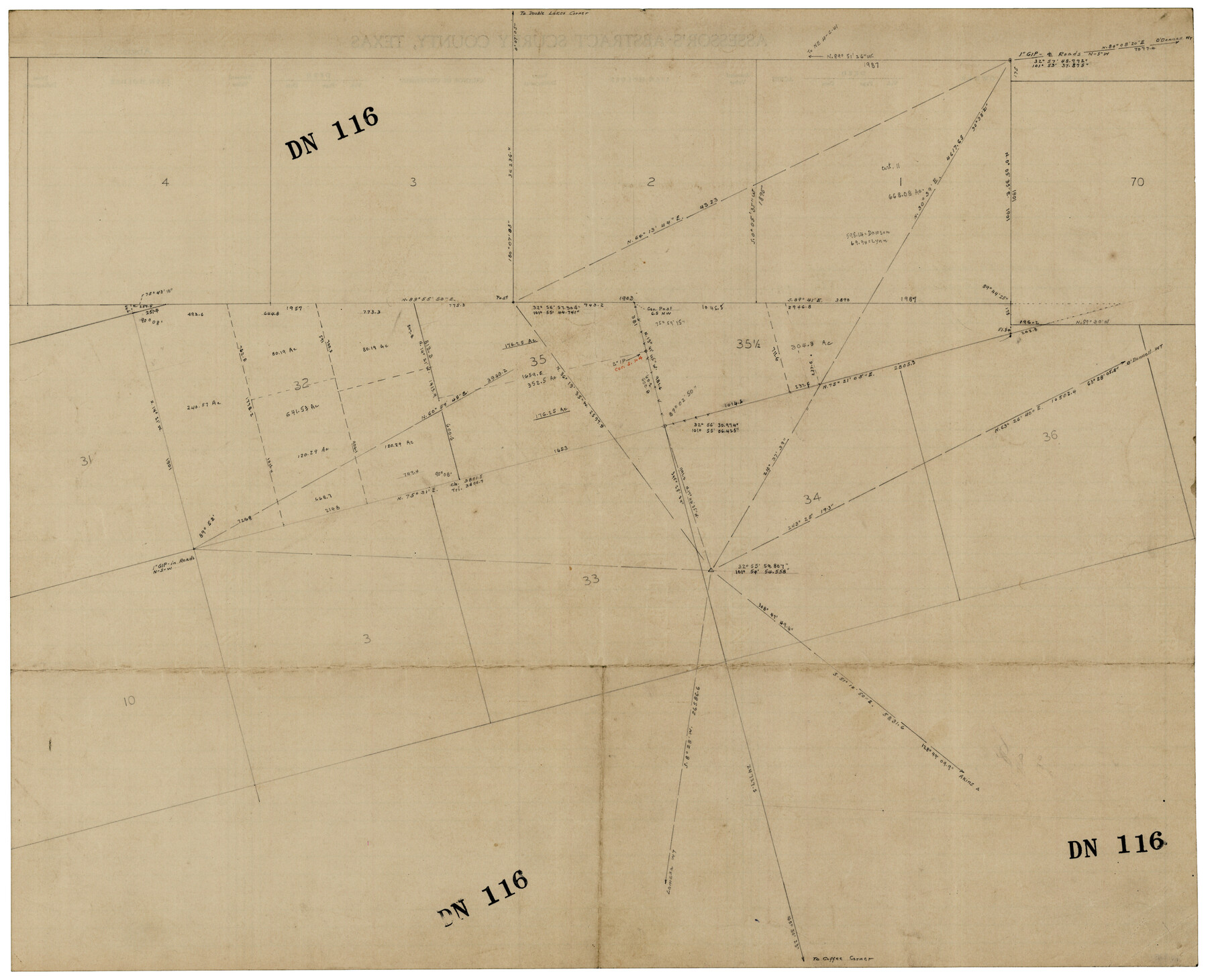 92570, [Block C-41, Sections 32, 35, 35 1/2, and vicinity], Twichell Survey Records