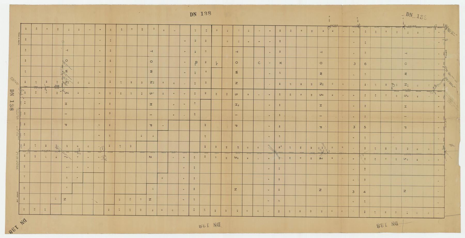 92587, [Townships 1 through 5 North, Blocks 34, 35, and 36], Twichell Survey Records