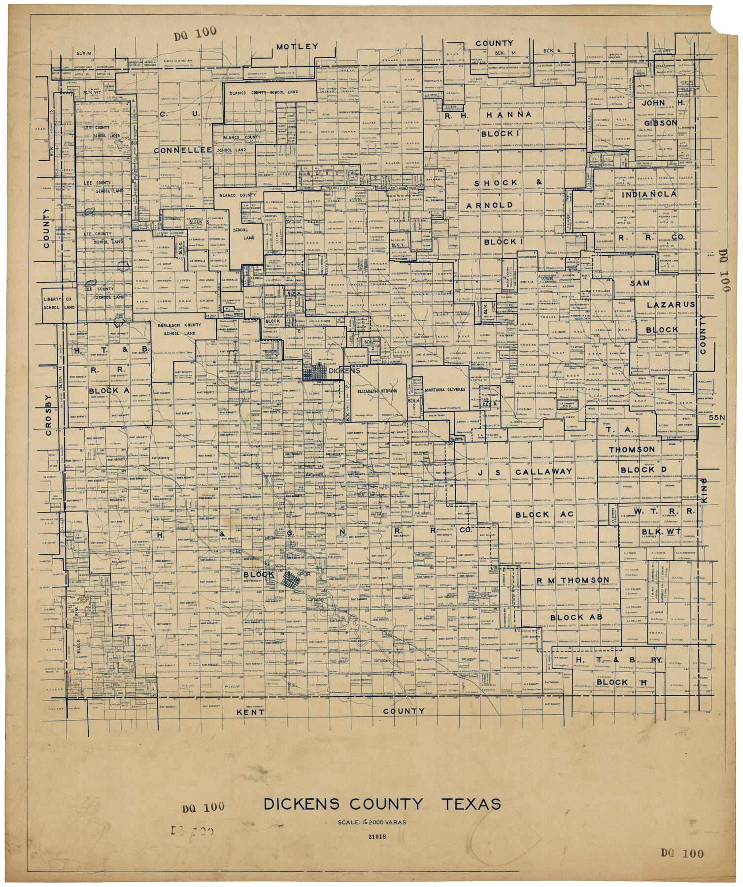 92588, Dickens County, Texas, Twichell Survey Records